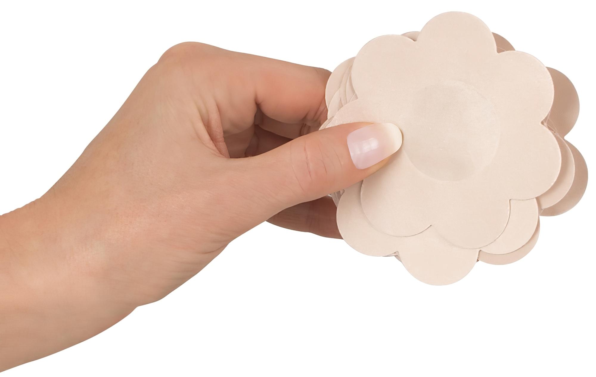 Cottelli Nipple Cover – virág mellbimbó tapasz – natúr (12db)