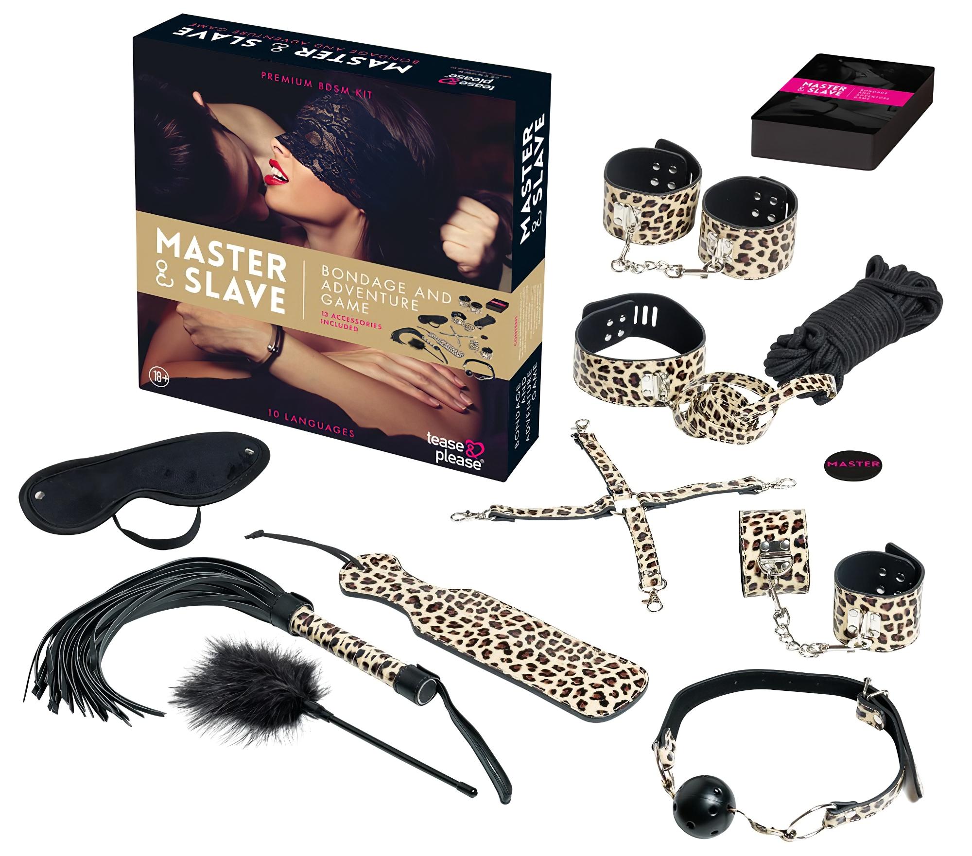 Master & Slave – Kötözős játék szett (barna-fekete)