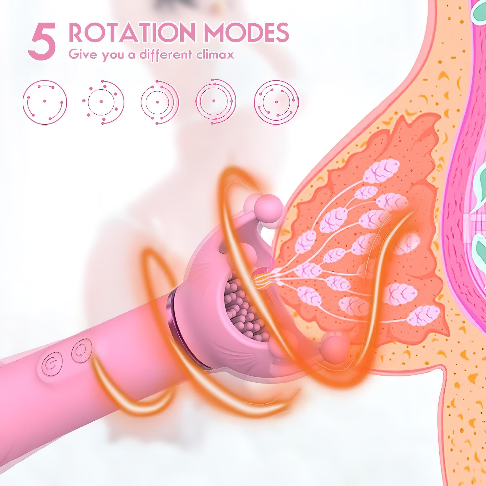 / Sunfo – 2in1 mellbimbó vibrátor (pink)