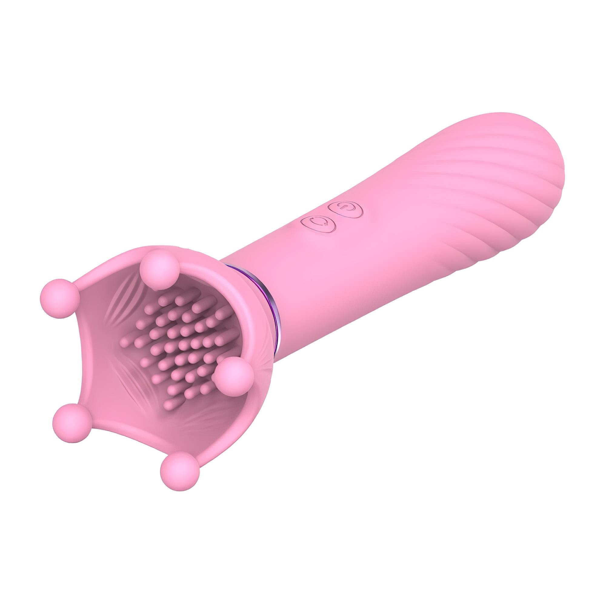 / Sunfo – 2in1 mellbimbó vibrátor (pink)