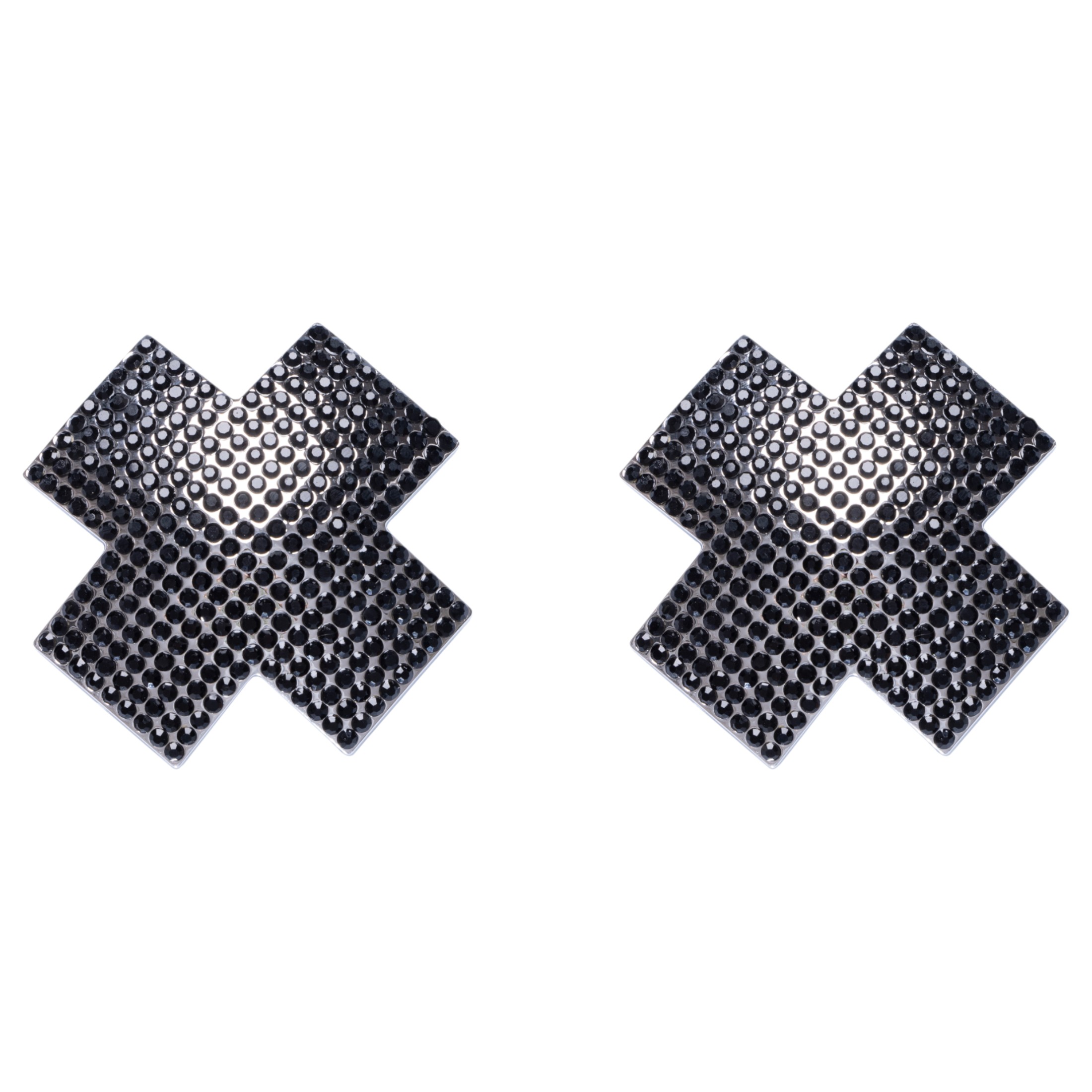 Cottelli – strasszos X bimbómatrica (fekete)