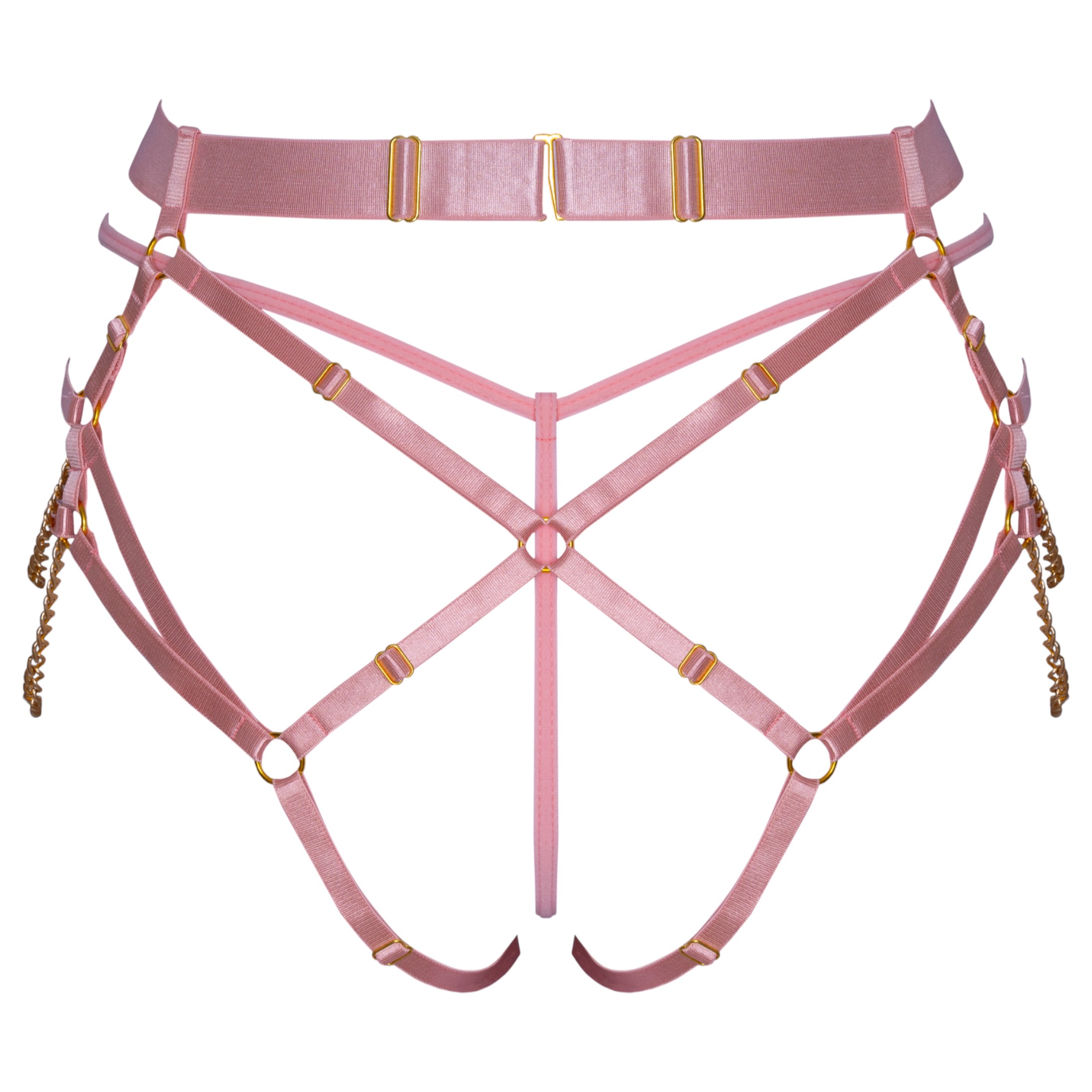 Bad Kitty – láncos hám tangával (pink)