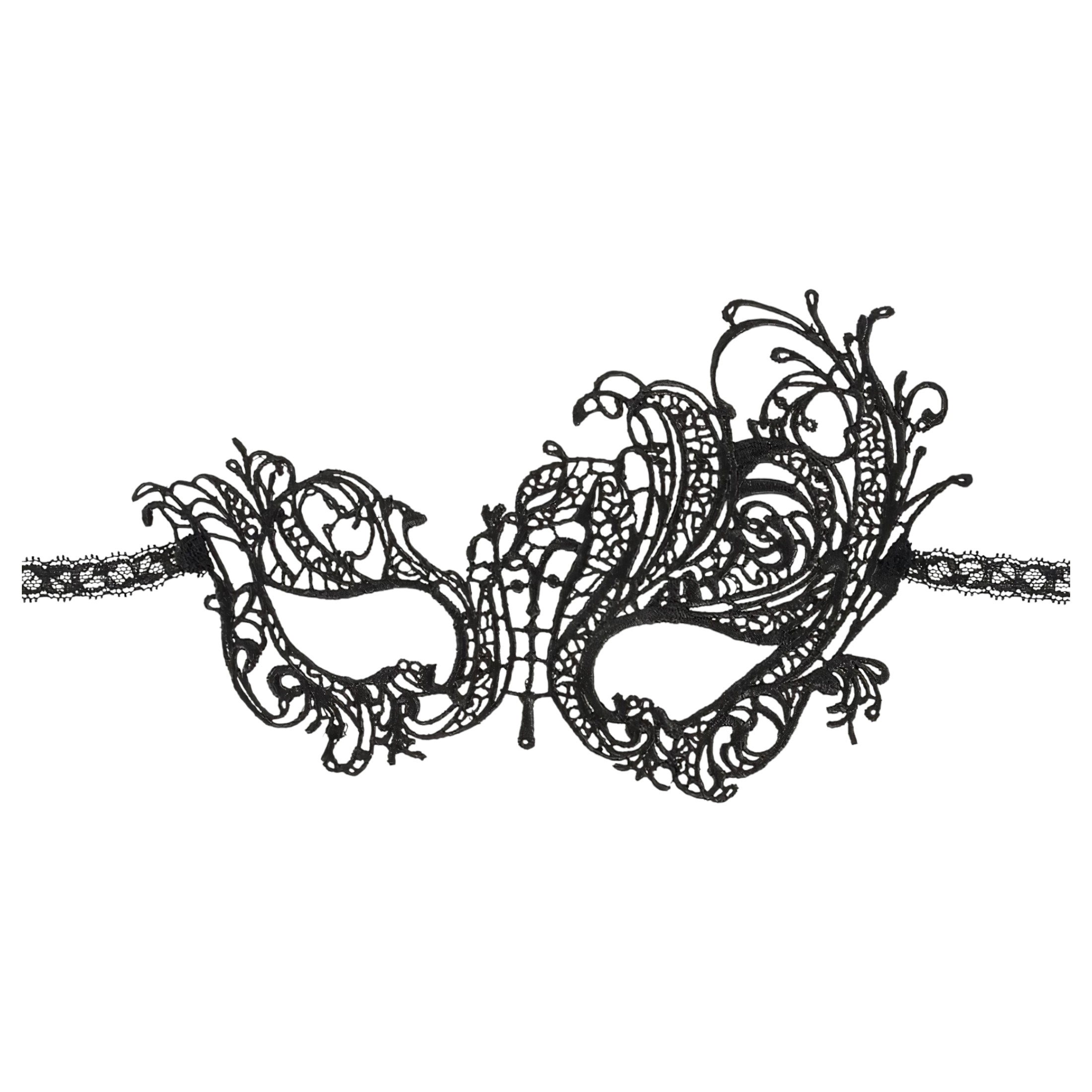 Cottelli – Hímzett, aszimmetrikus maszk (fekete)