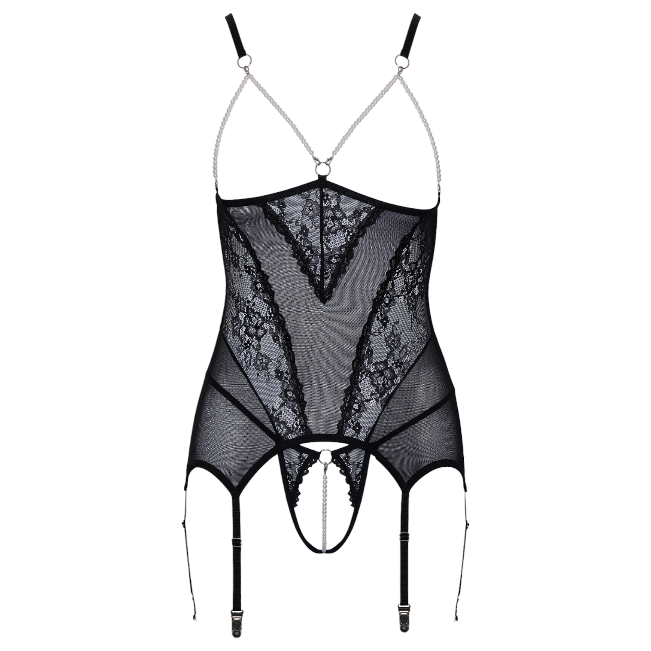 / Cottelli – gyöngyös, nyitott felső (fekete)