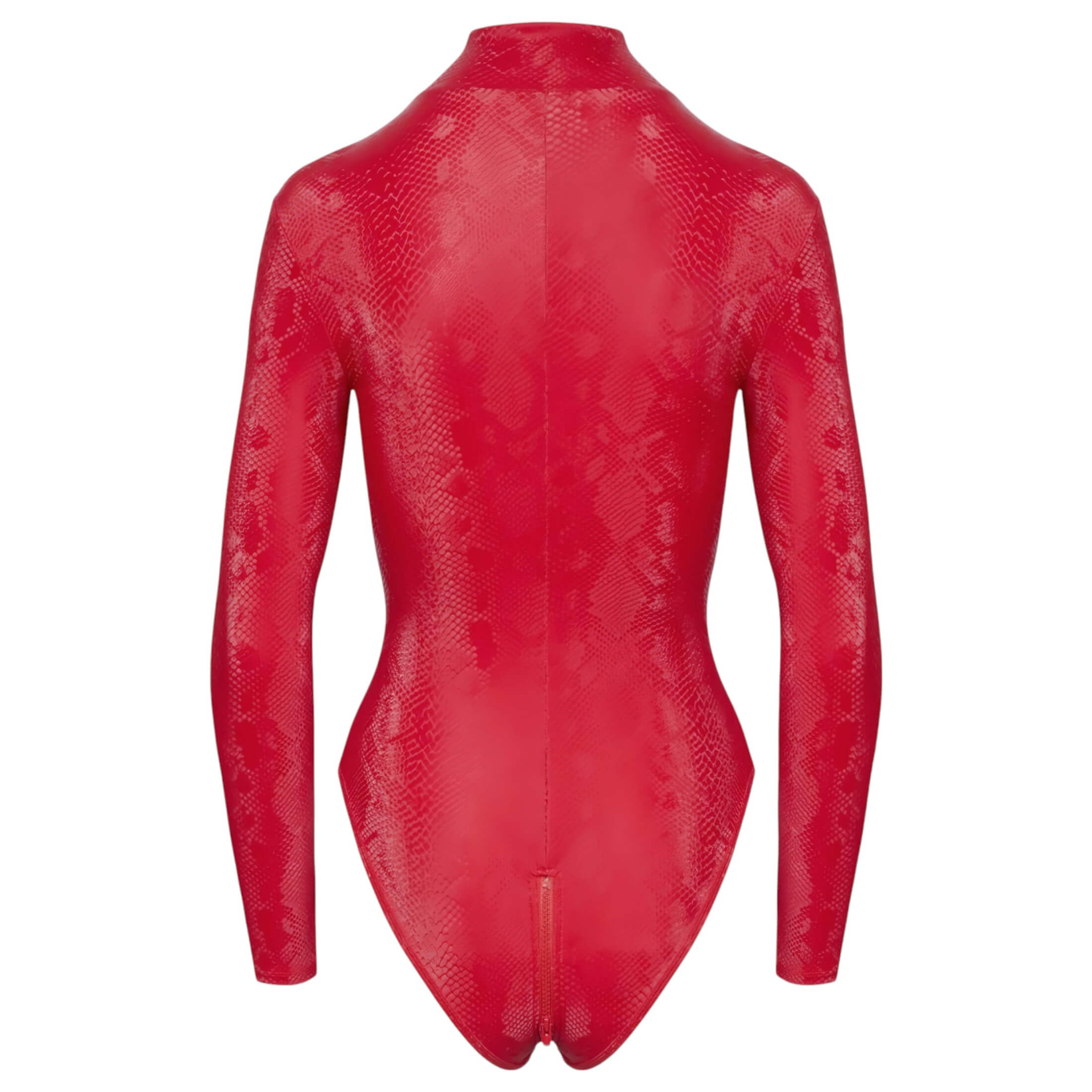 Cottelli – kígyóbőr mintás body (piros)