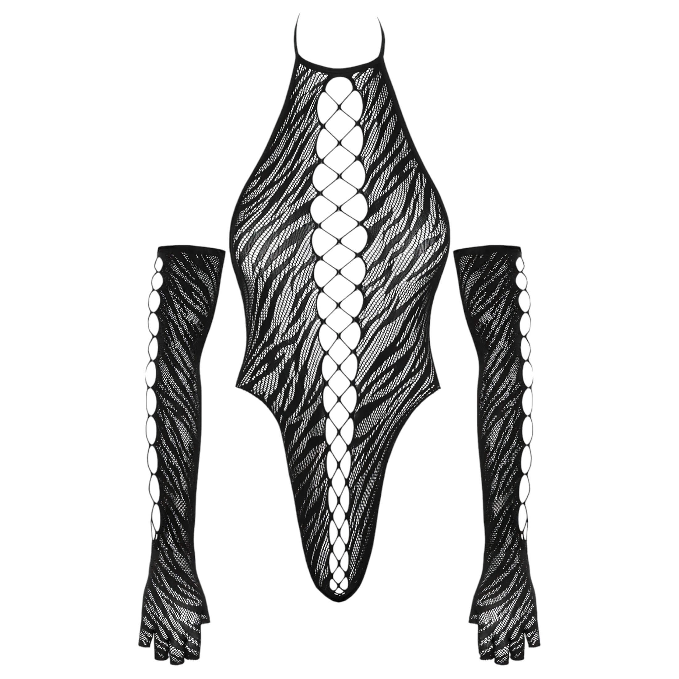 Cottelli – body kesztyűvel (fekete) – S-L