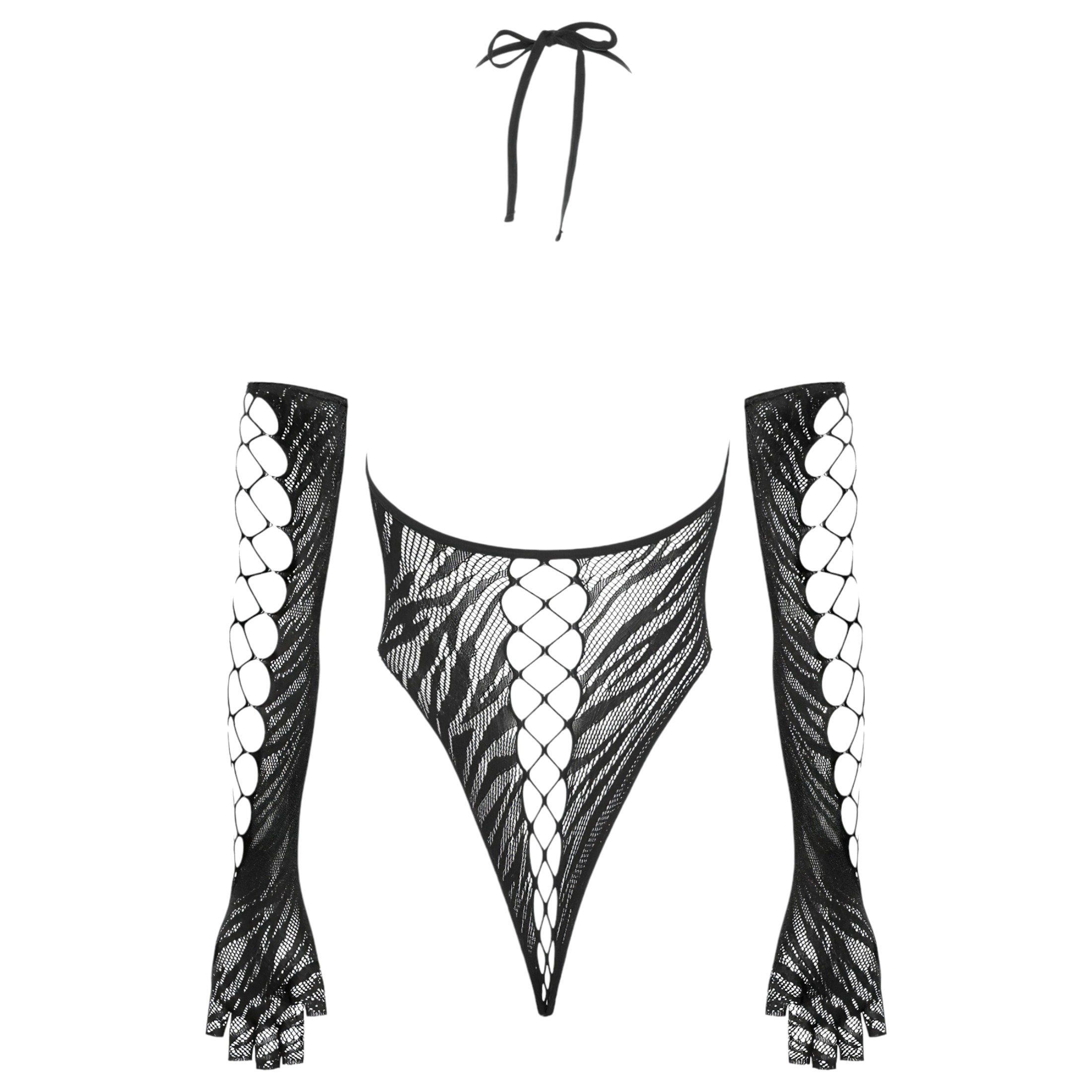 Cottelli – body kesztyűvel (fekete) – S-L