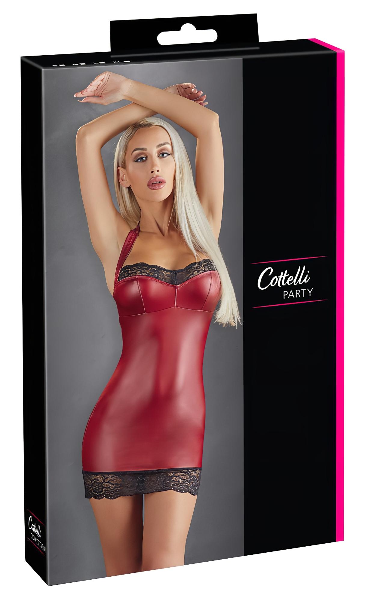 Cottelli – fényes miniruha (piros)