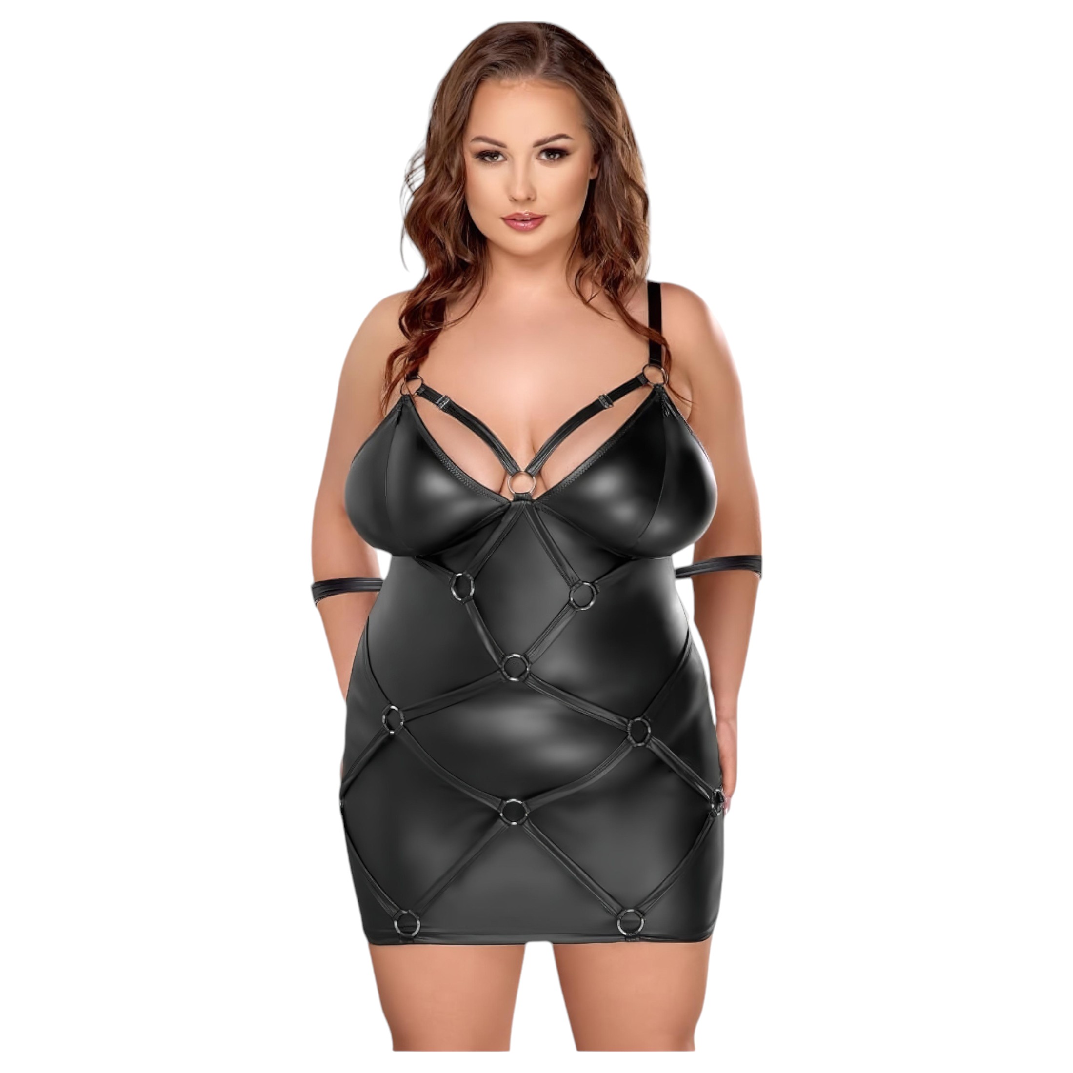 Cottelli Plus Size – ruha bilinccsel (fekete)