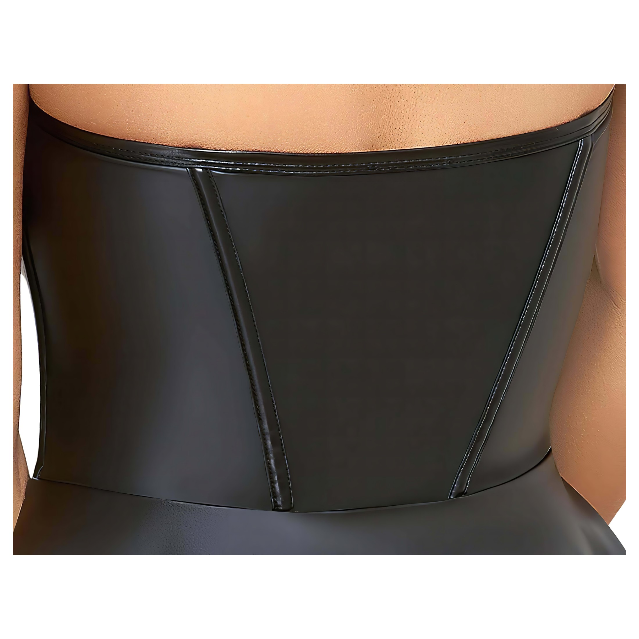 Cottelli – fényes miniruha rakott szoknyával (fekete)