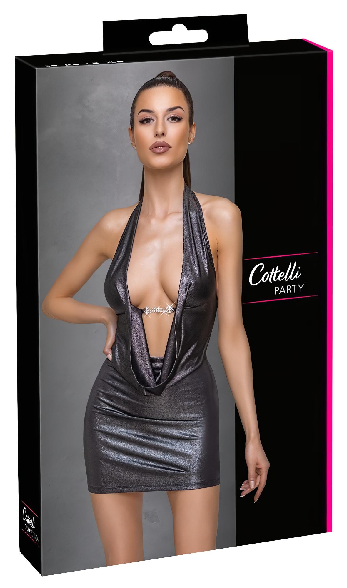 Cottelli Party – nyakpántos ruha (ezüst)