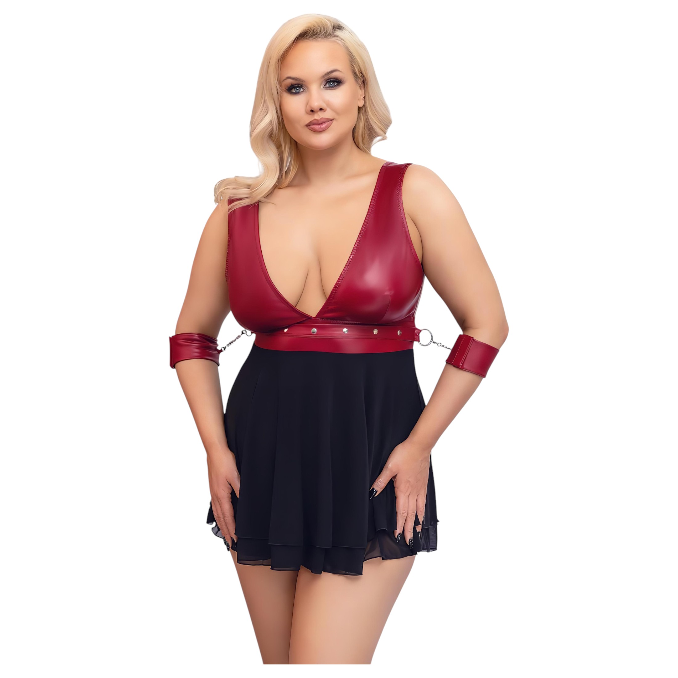 Cottelli Bondage Plus Size – babydoll (piros)