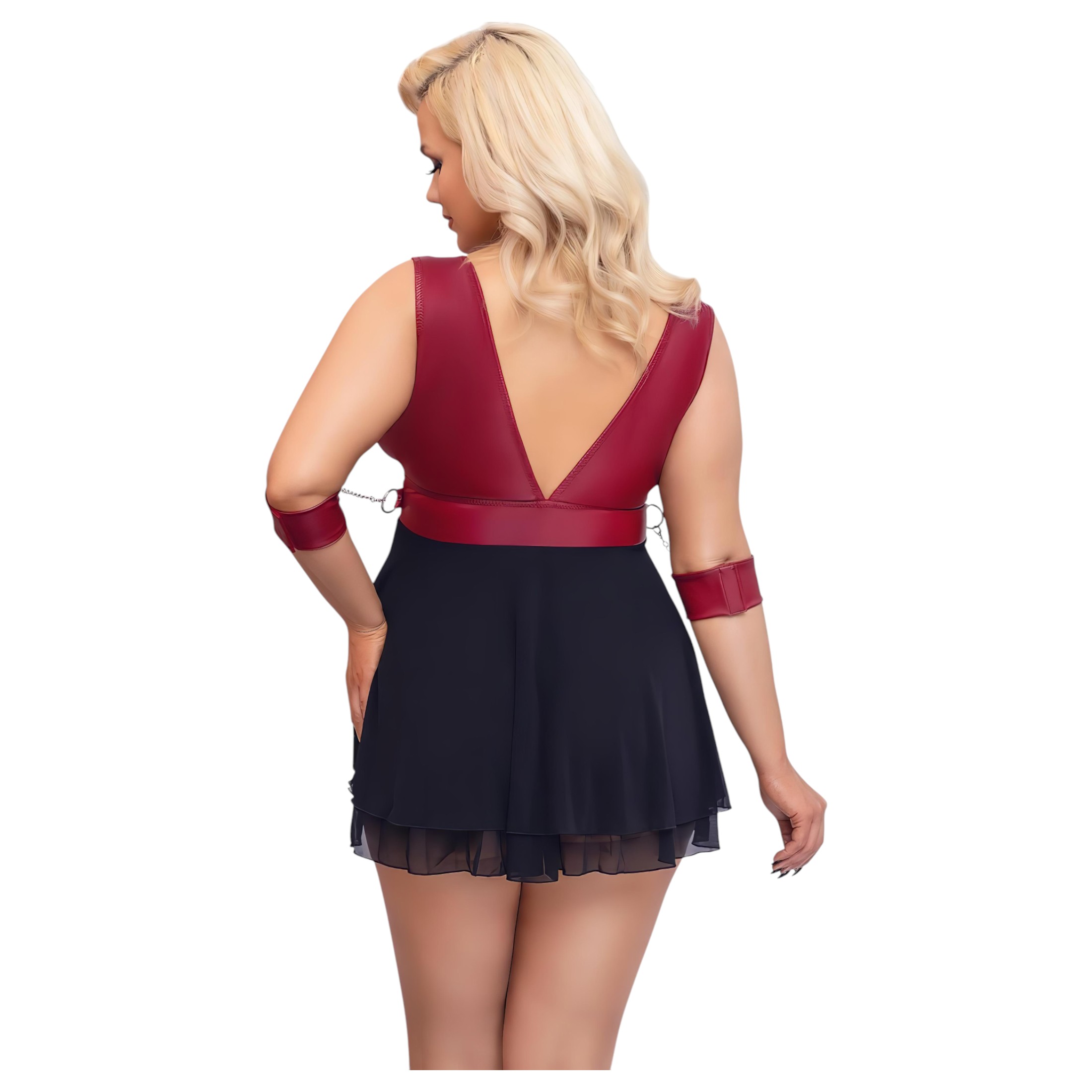 Cottelli Bondage Plus Size – babydoll (piros)