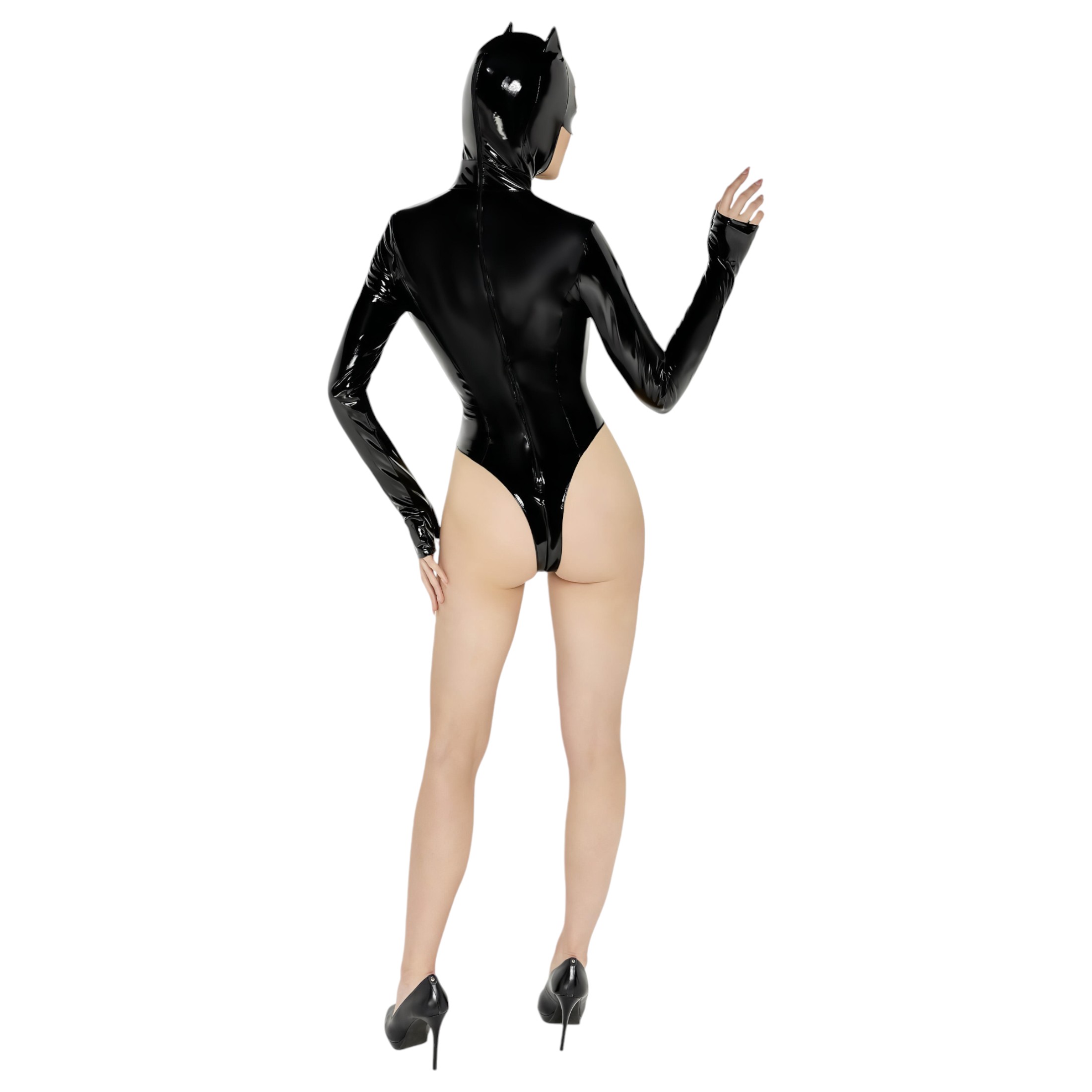 Black Velvets – hosszúujjú Batwoman body (fekete)