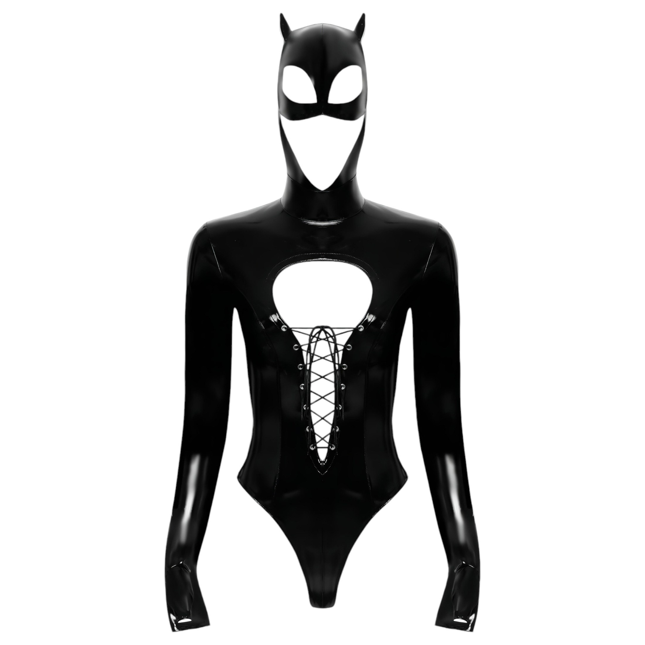 Black Velvets – hosszúujjú Batwoman body (fekete)