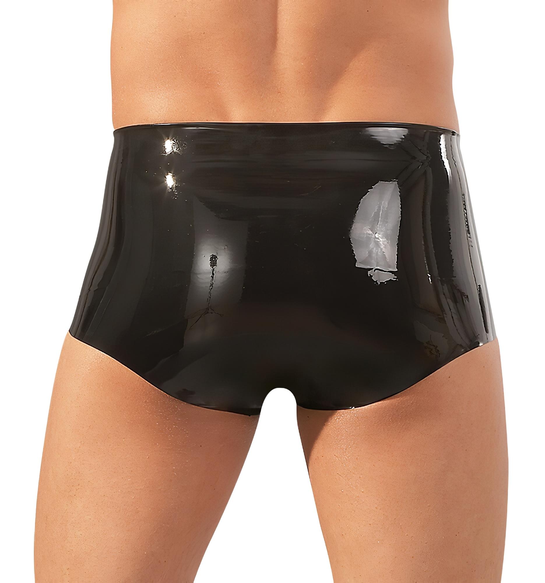 LATEX – boxer + péniszköpeny (fekete)