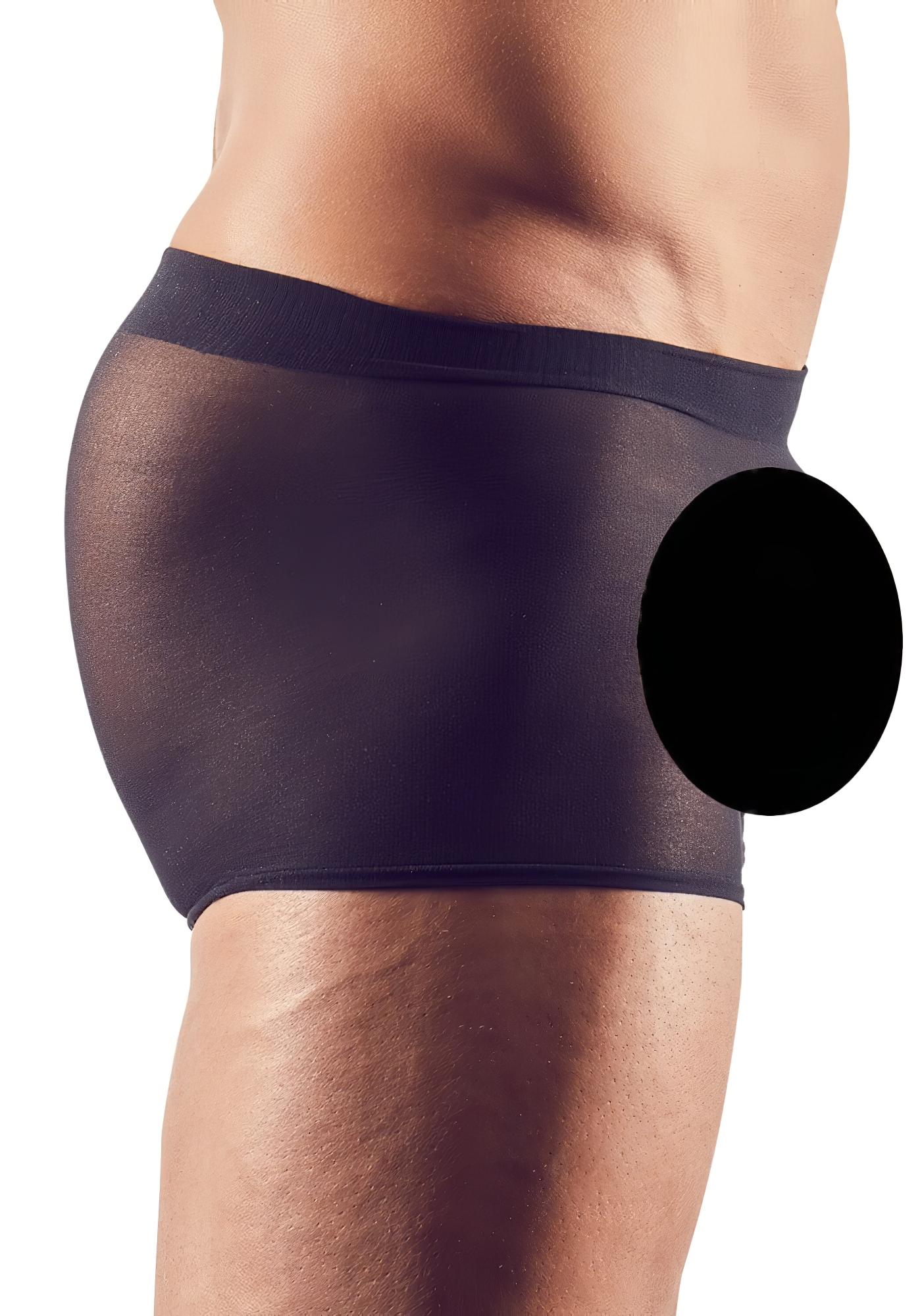 Svenjoyment – átlátszó boxer szett – fekete (2 részes) S-L