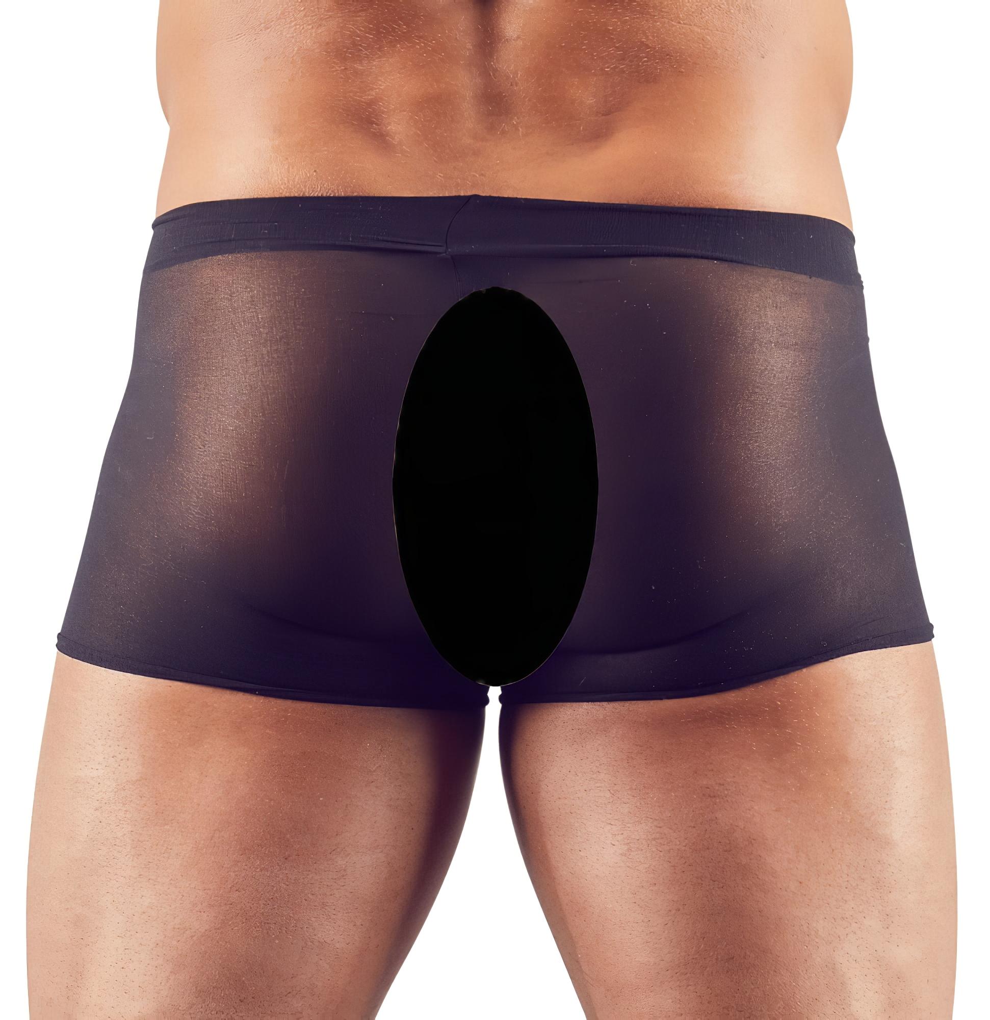 Svenjoyment – átlátszó boxer szett – fekete (2 részes) S-L