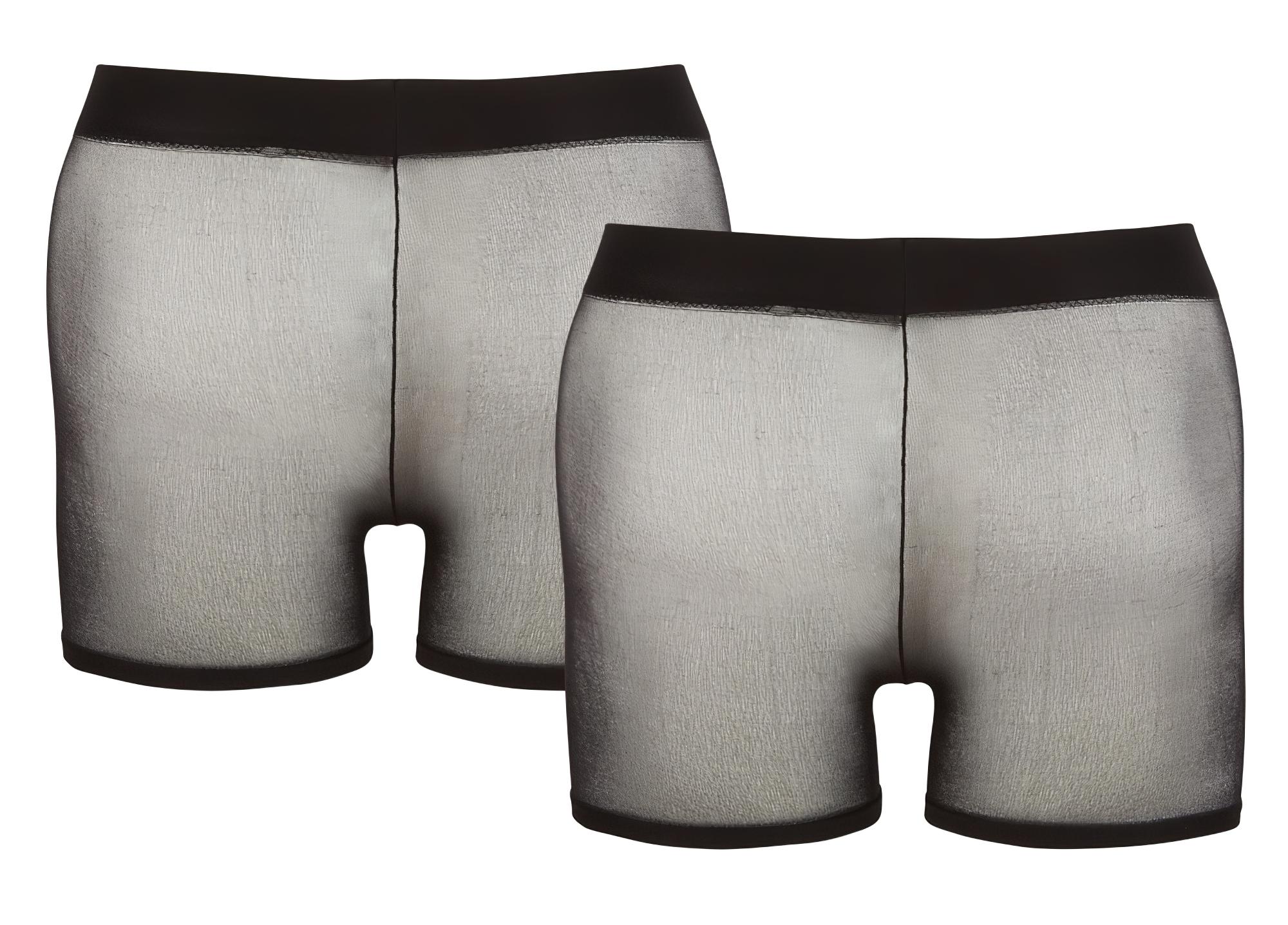 Svenjoyment – átlátszó boxer szett – fekete (2 részes) S-L