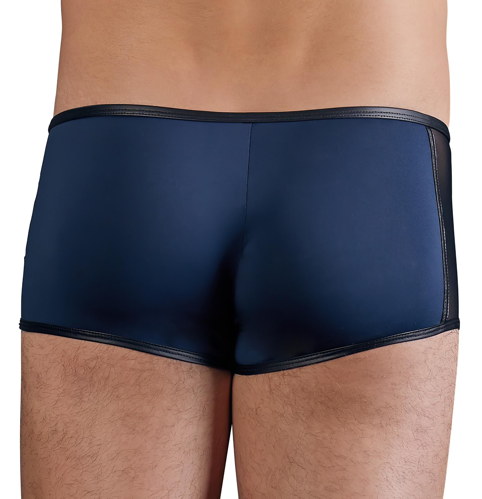NEK – fekete fűzős-necc betétes boxer (kék)