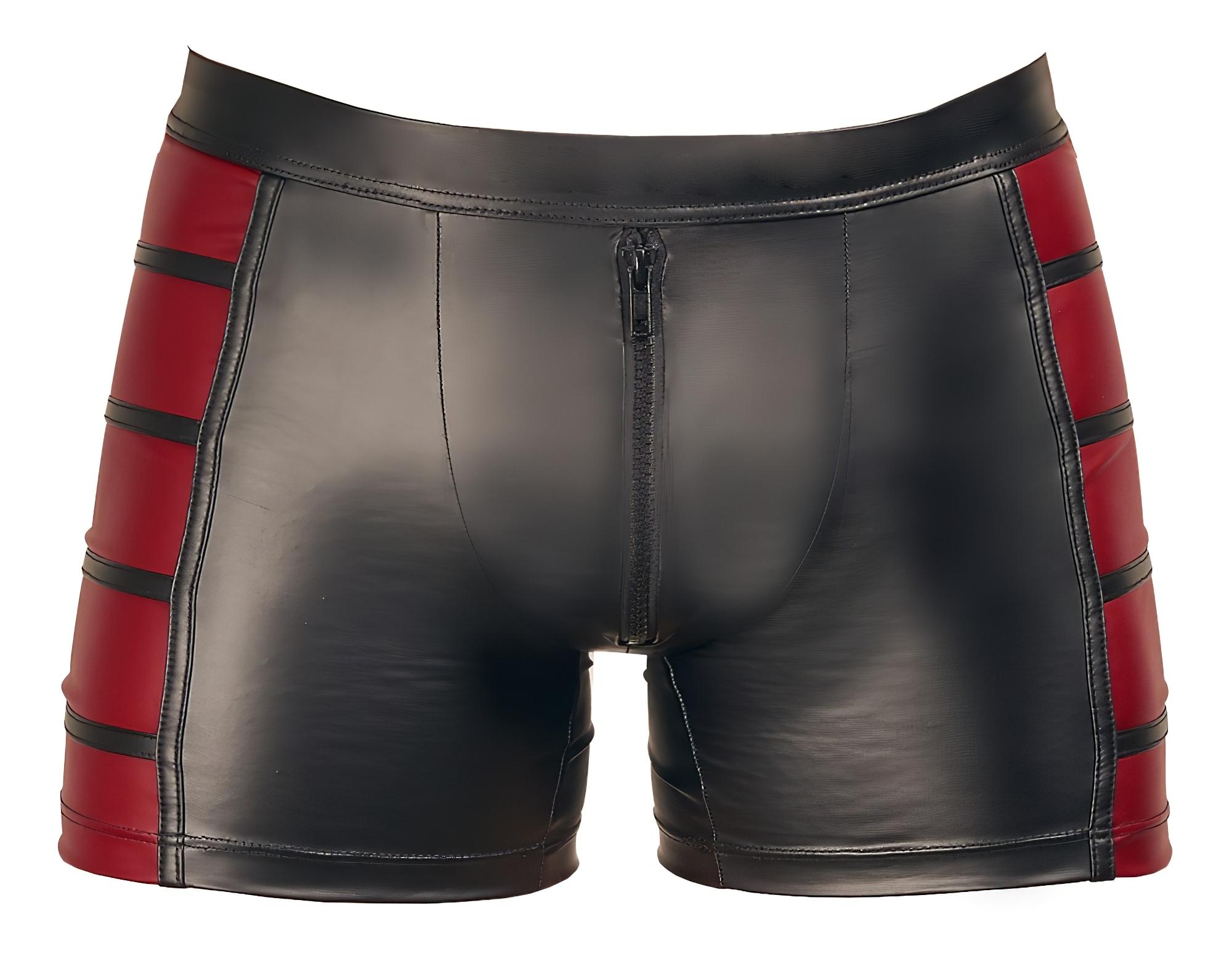 NEK – piros oldal betétes cipzáras boxer (fekete)