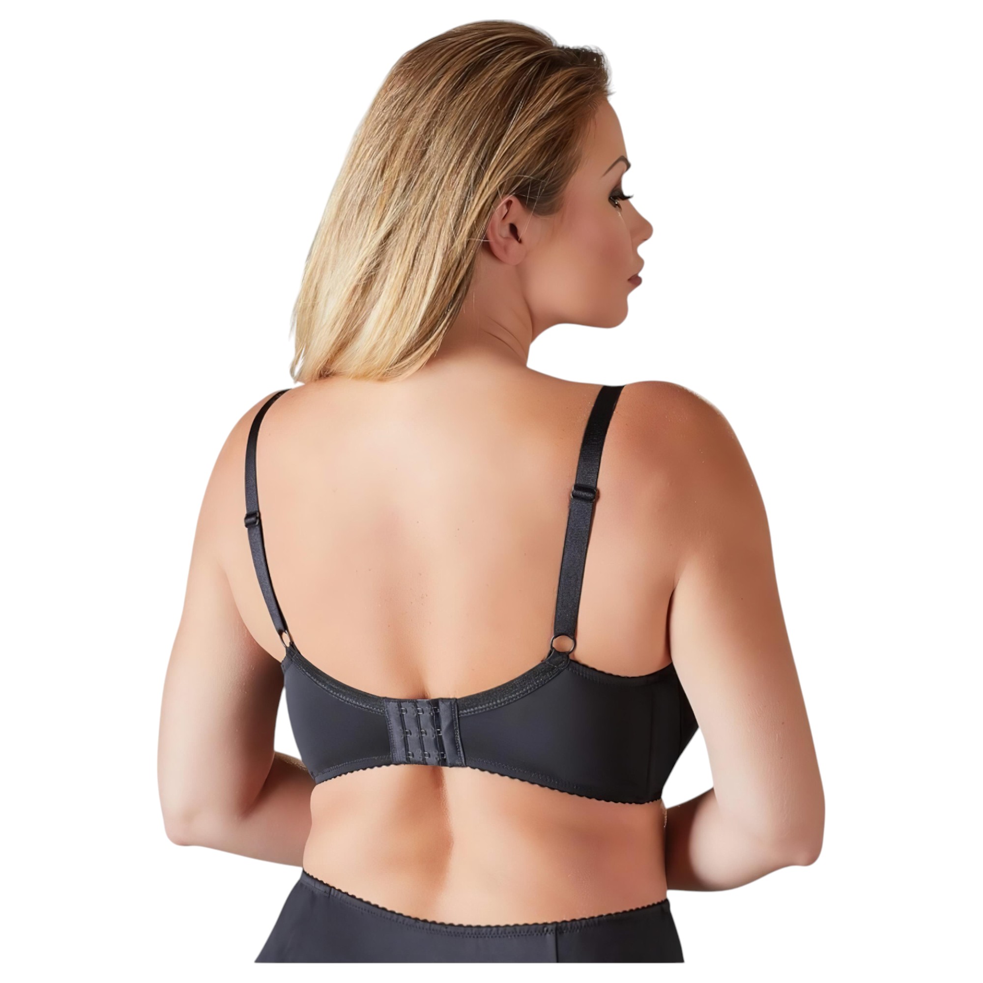 Cottelli Plus Size – merevített mellemelő (fekete)
