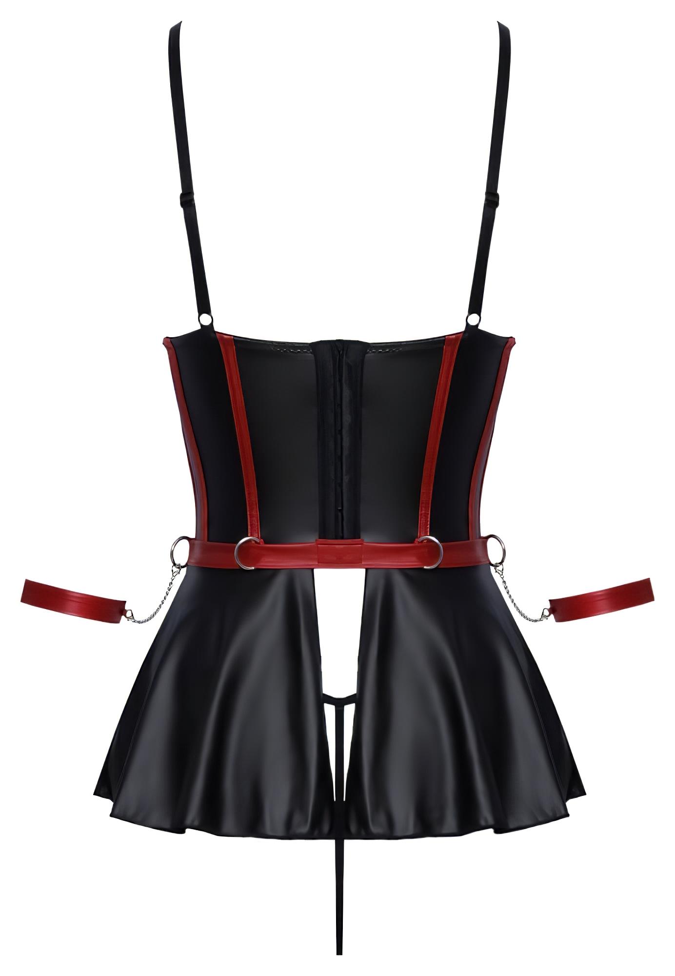 Cottelli Bondage – fényes szett és kar bilincs (fekete)