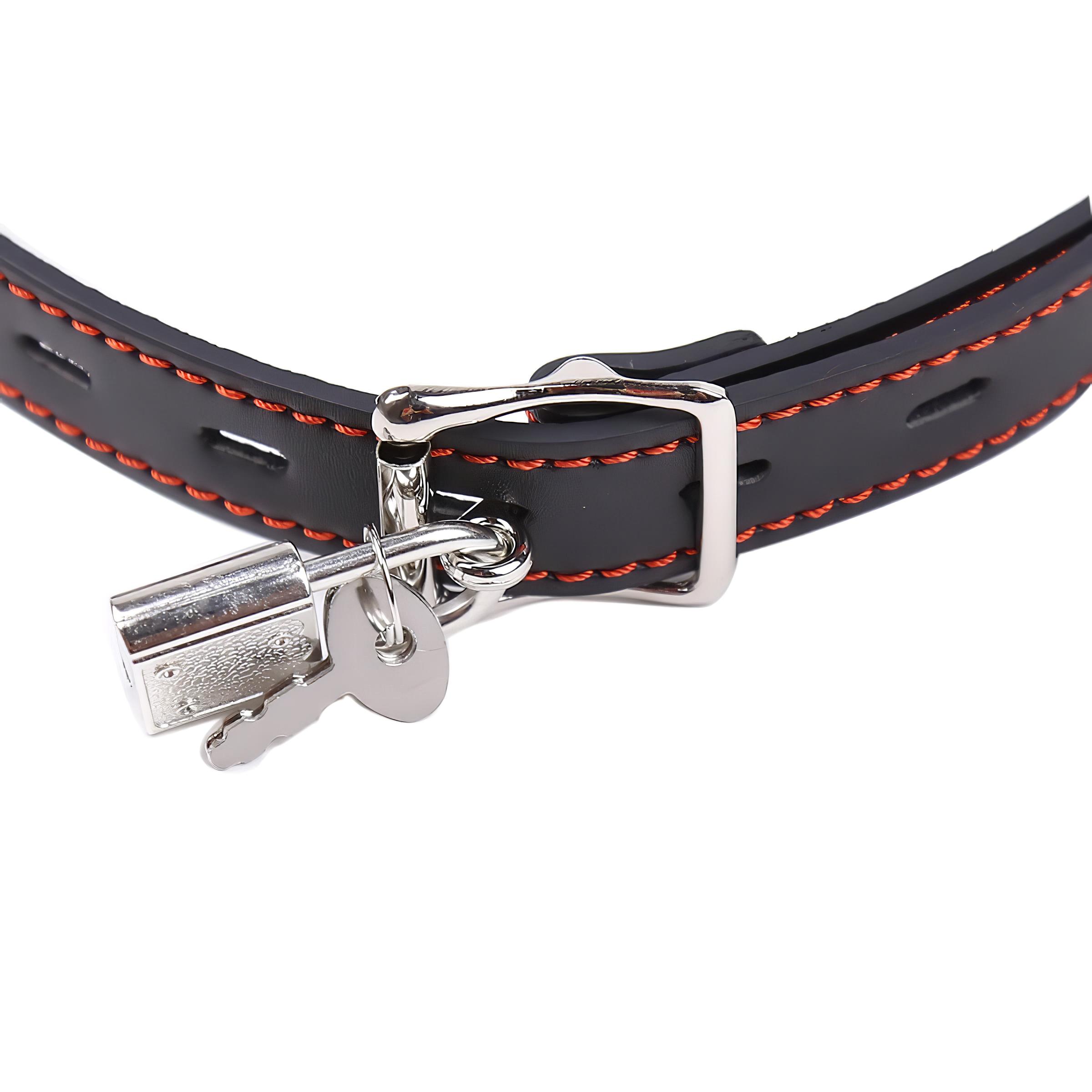 Ida Leather – csont alakú szájpecek (fekete)