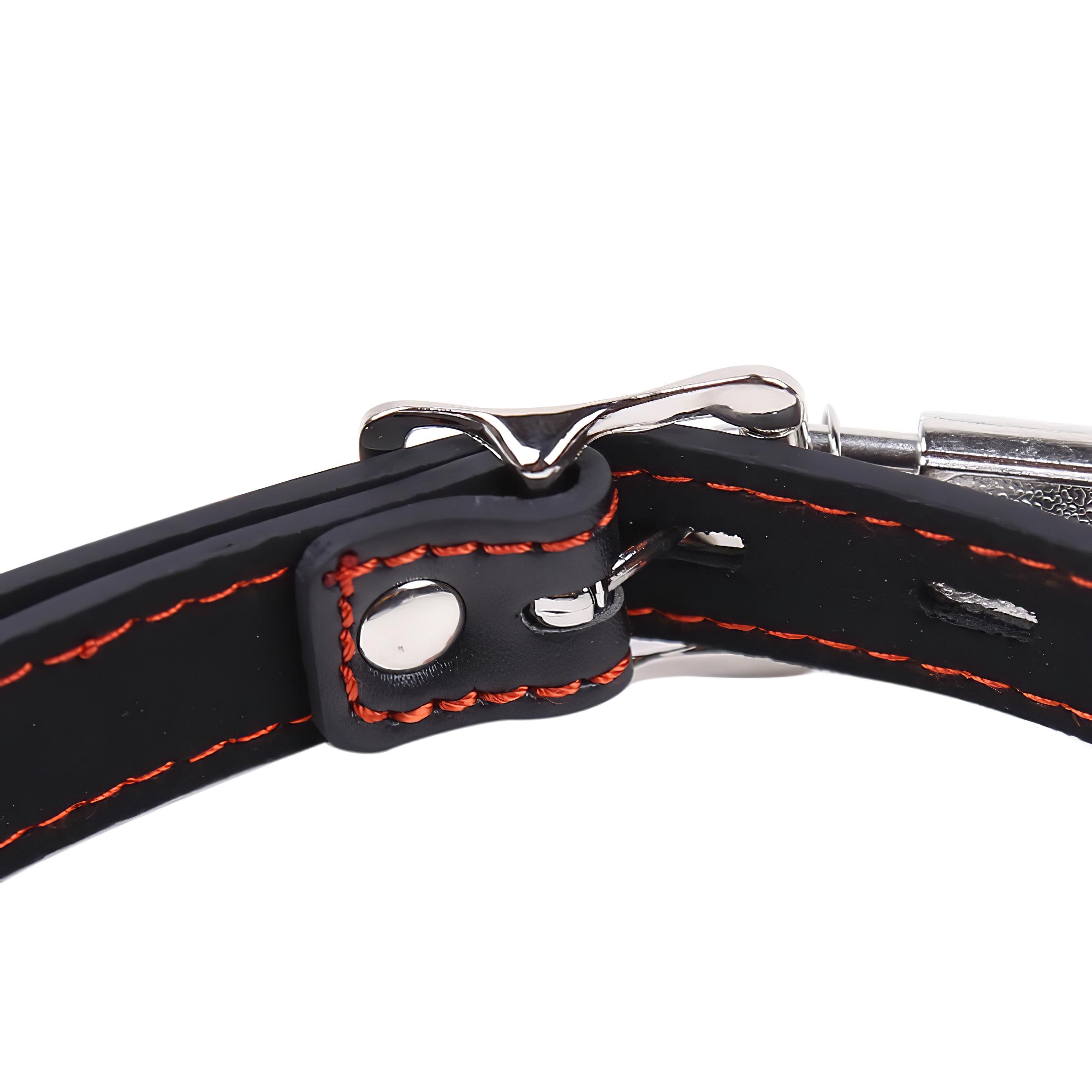 Ida Leather – csont alakú szájpecek (fekete)