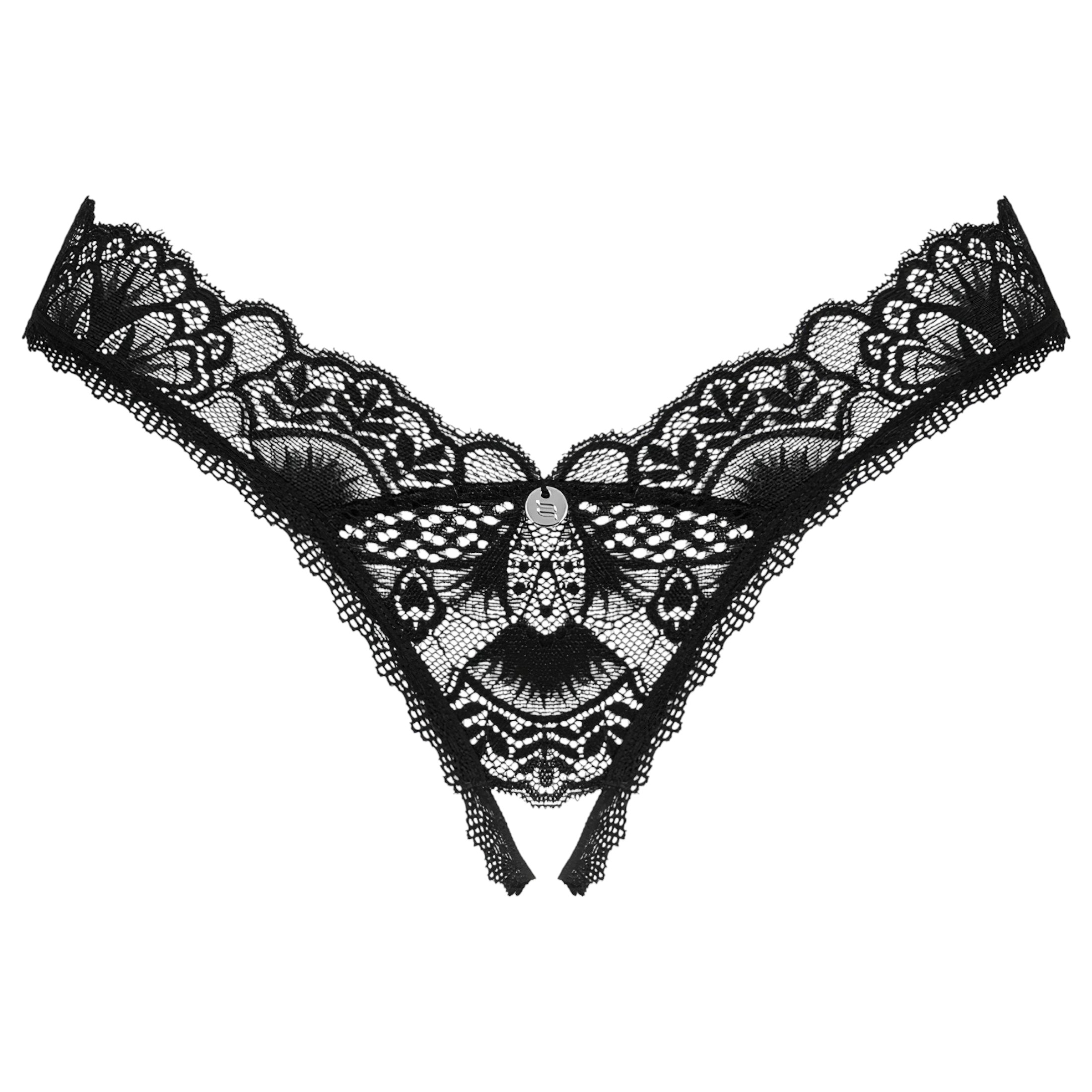Obsessive Donna Dream – csipkés nyitott tanga (fekete)