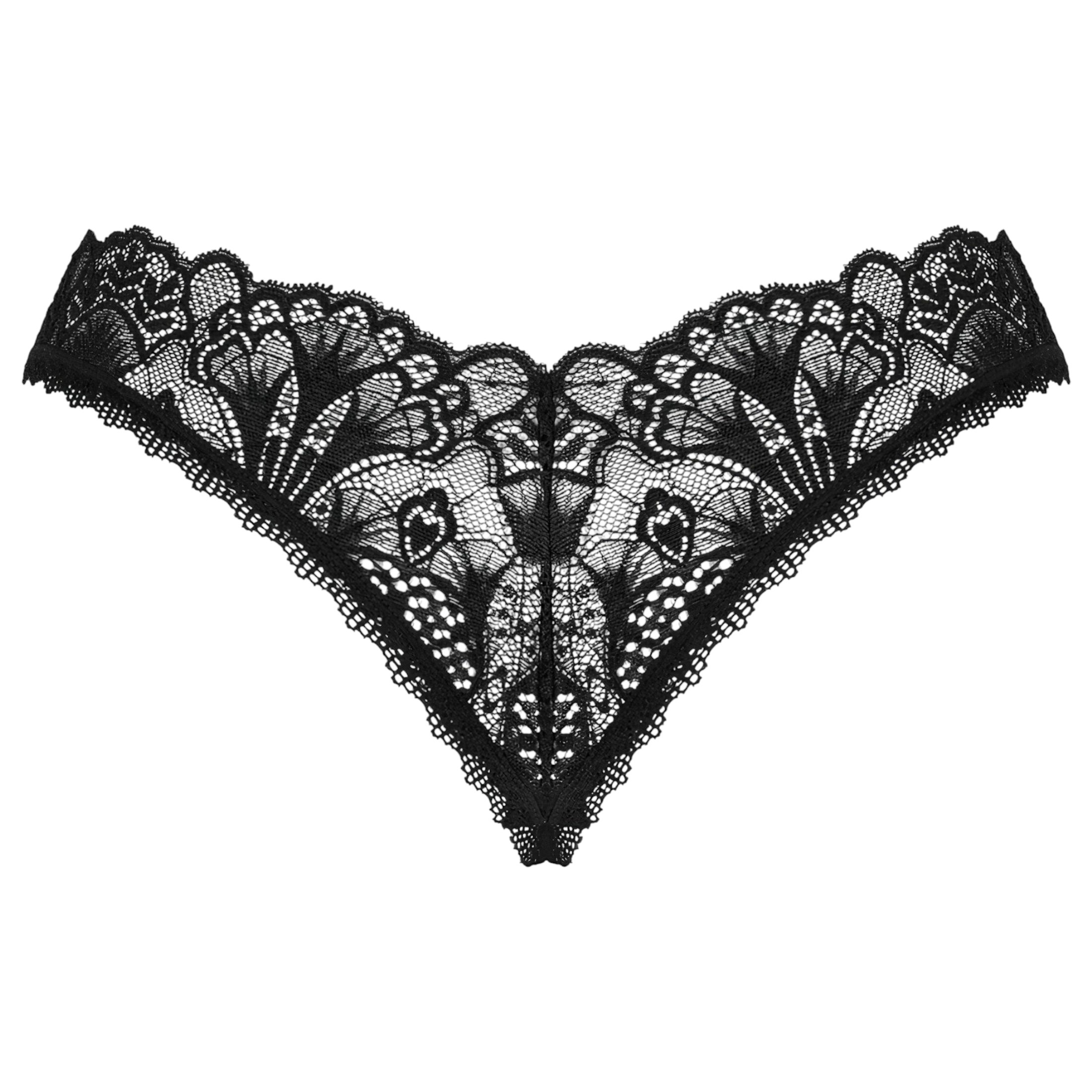 Obsessive Donna Dream – csipkés nyitott tanga (fekete)
