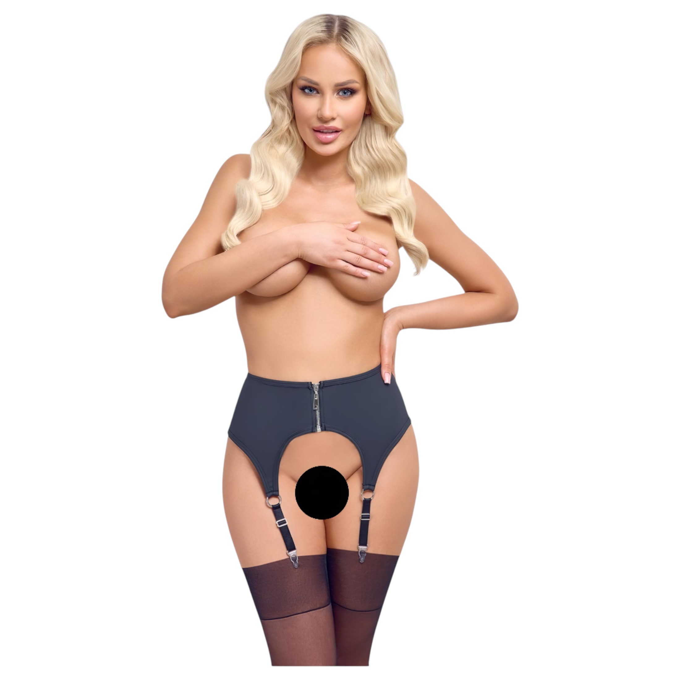 Cottelli – matt harisnyatartó (fekete)