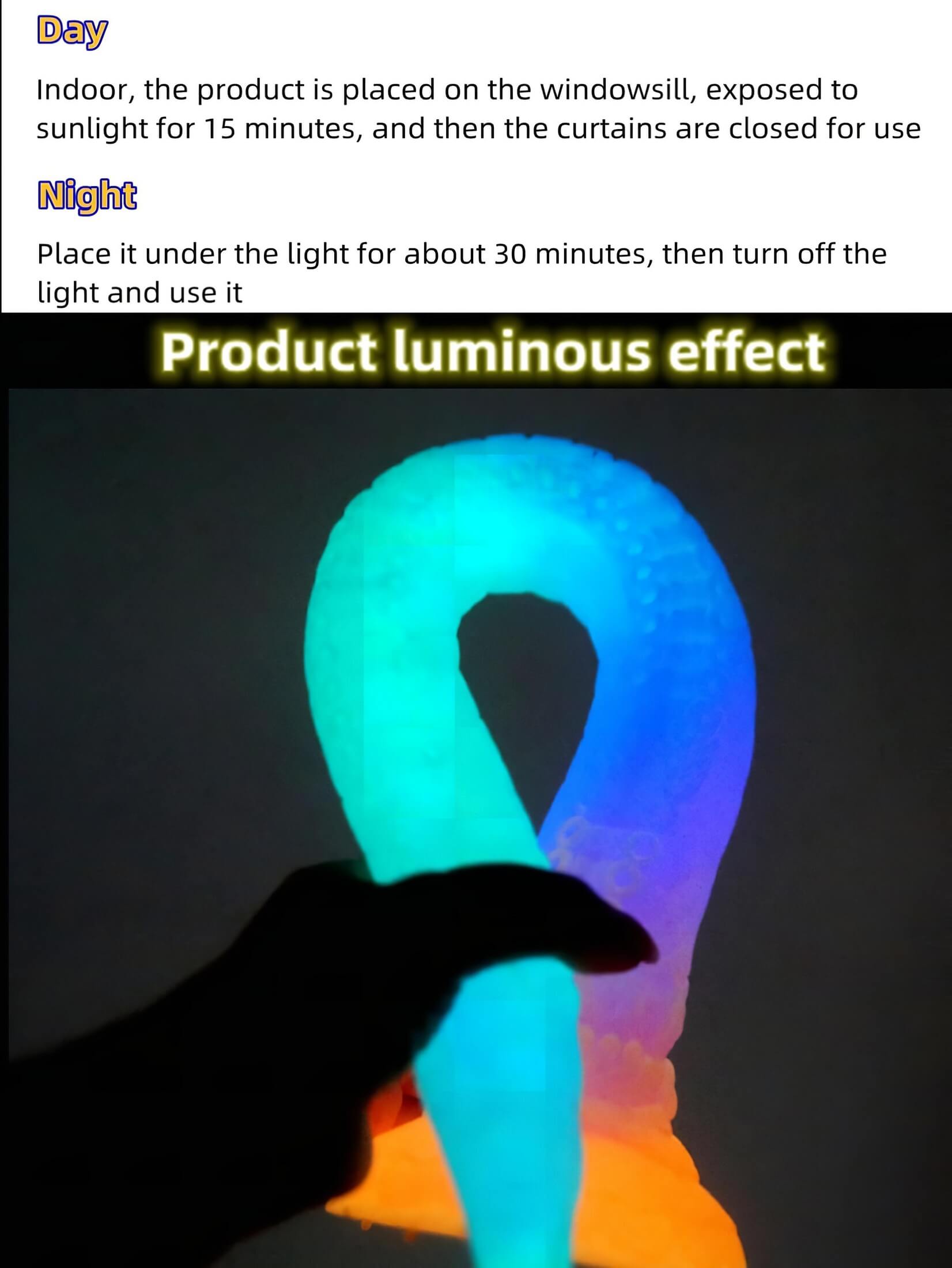 OgazR XXL Eel – foszforeszkáló anál dildó – 47 cm (pink)