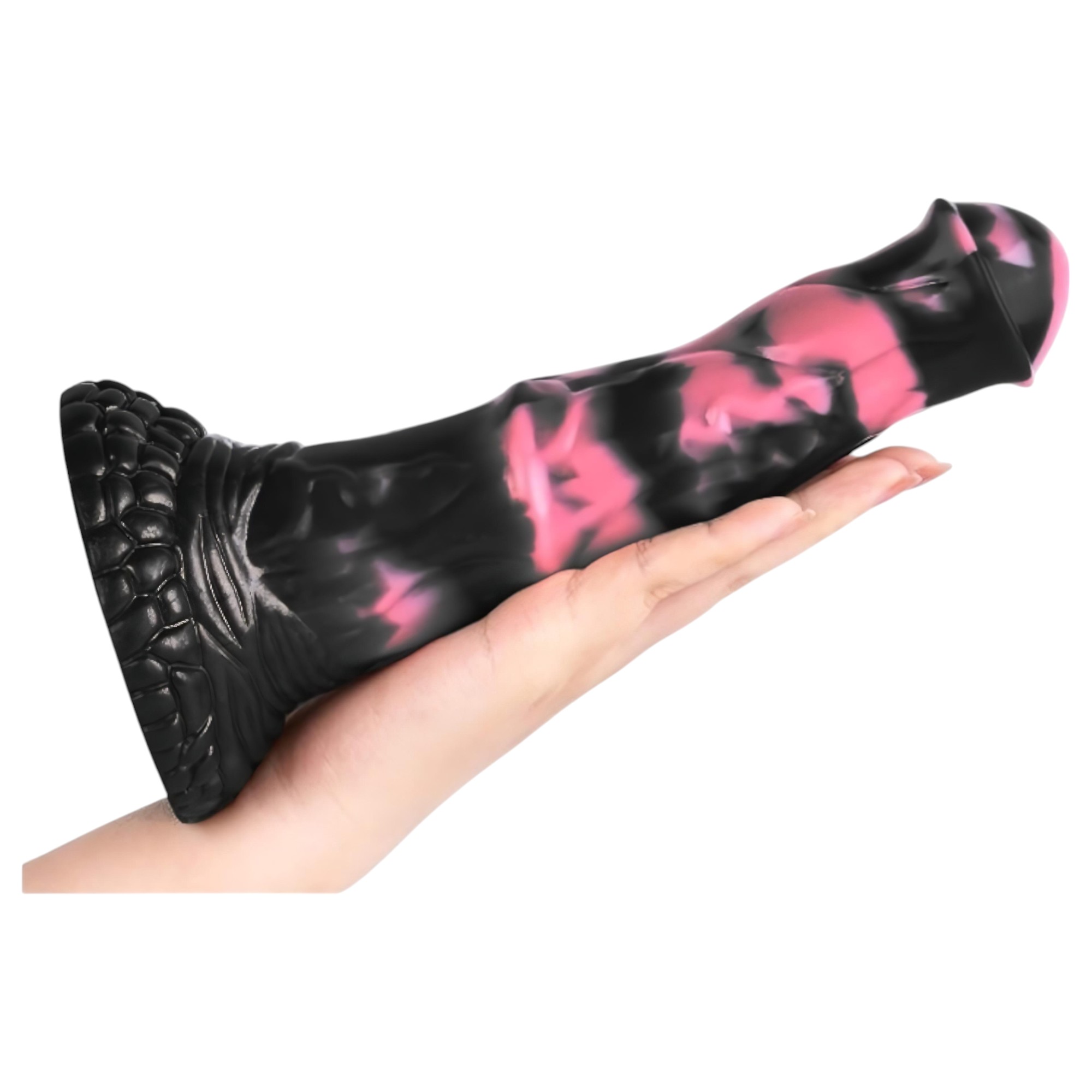 Bad Horse – szilikon ló pénisz dildó – 18cm (fekete-pink)