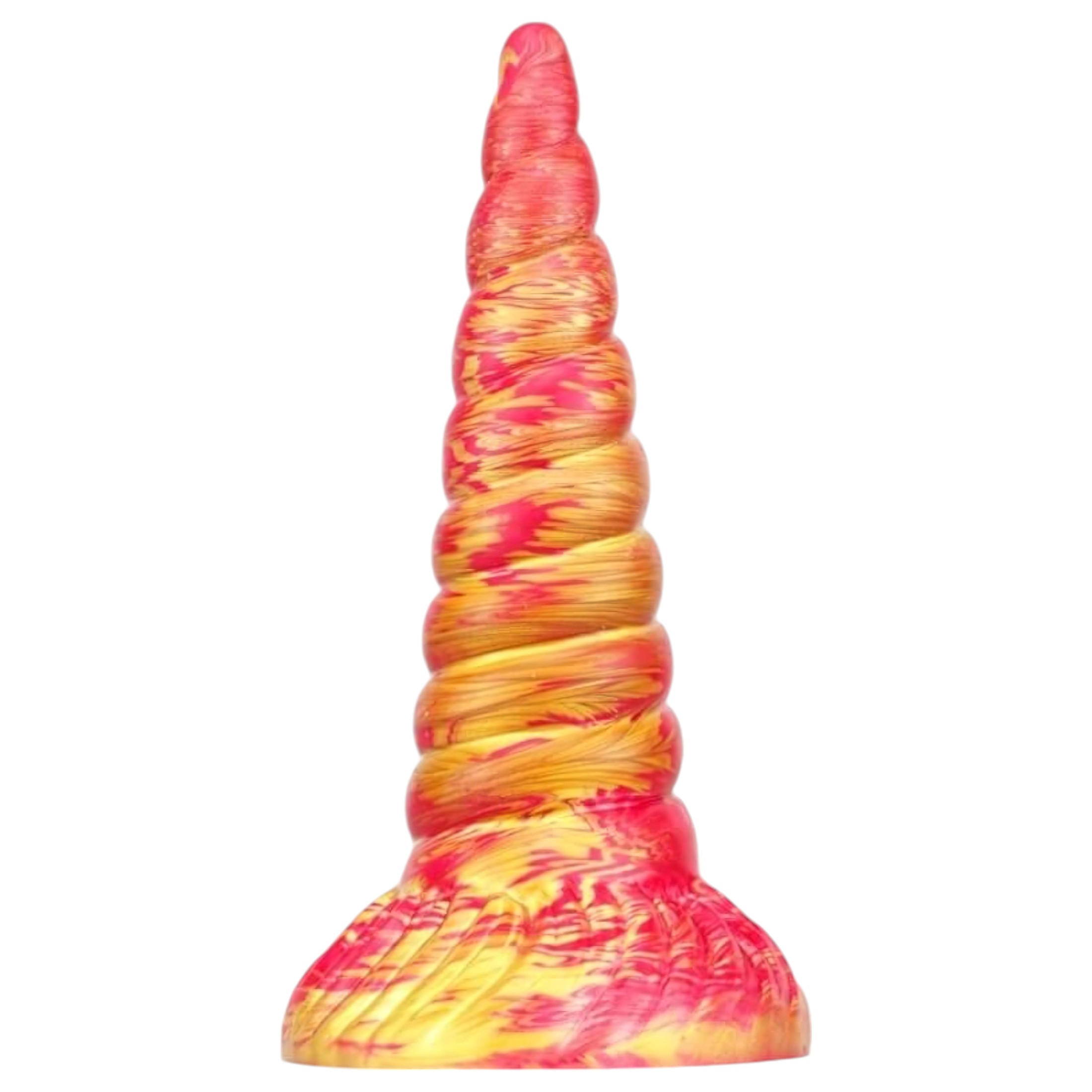 Metallic Anal – szilikon unikornis dildó – 17cm (pink-arany)