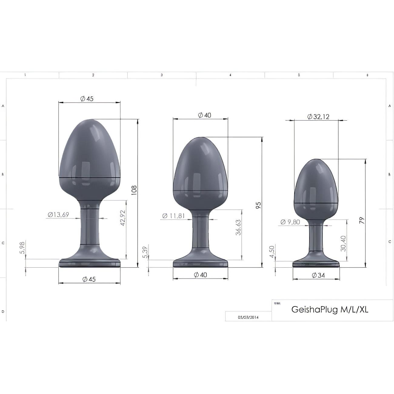 / Dorcel Geisha Plug Diamond XL – fehér köves anál plug (fekete)