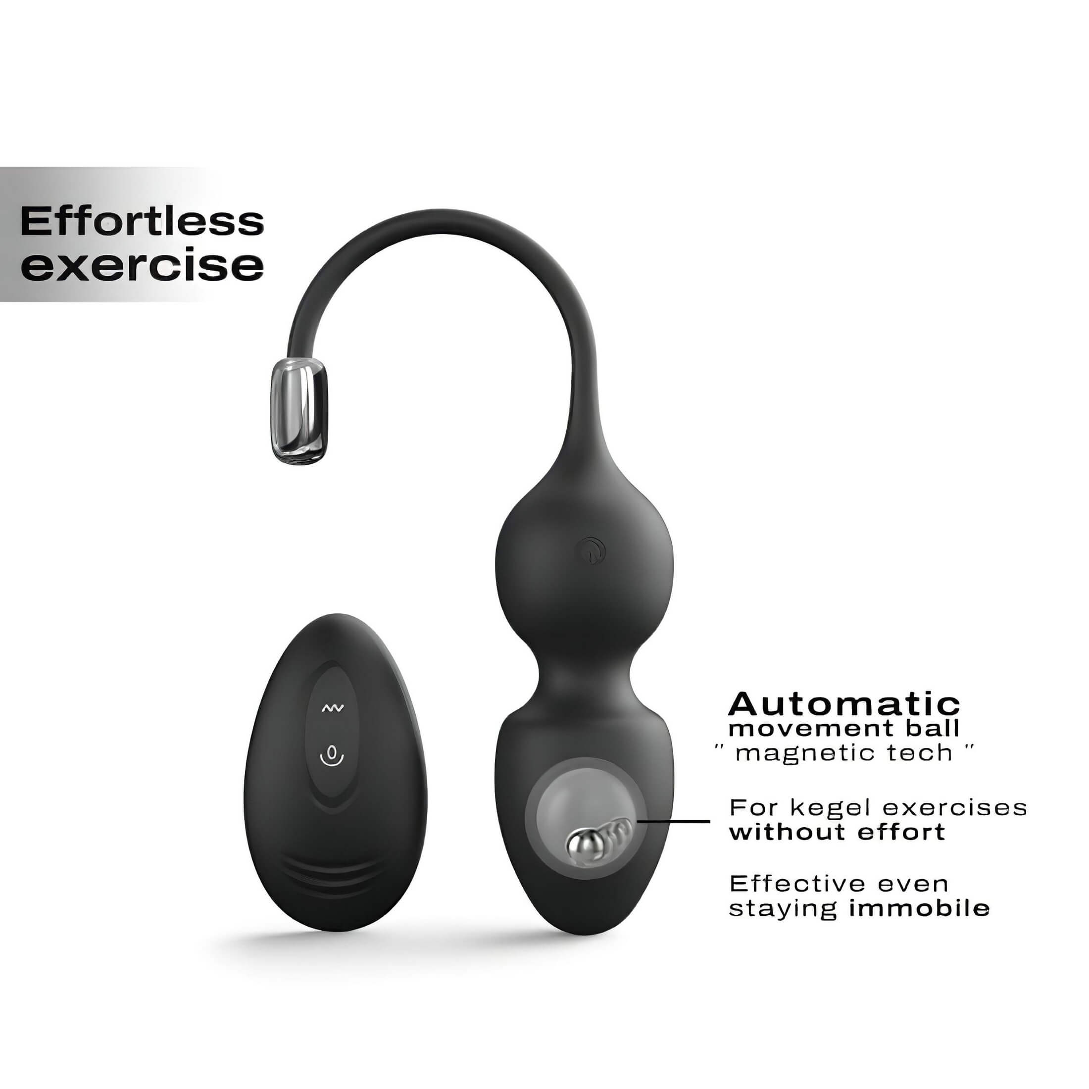 Dorcel Love Balls – mágneses gésagolyó duó (fekete)