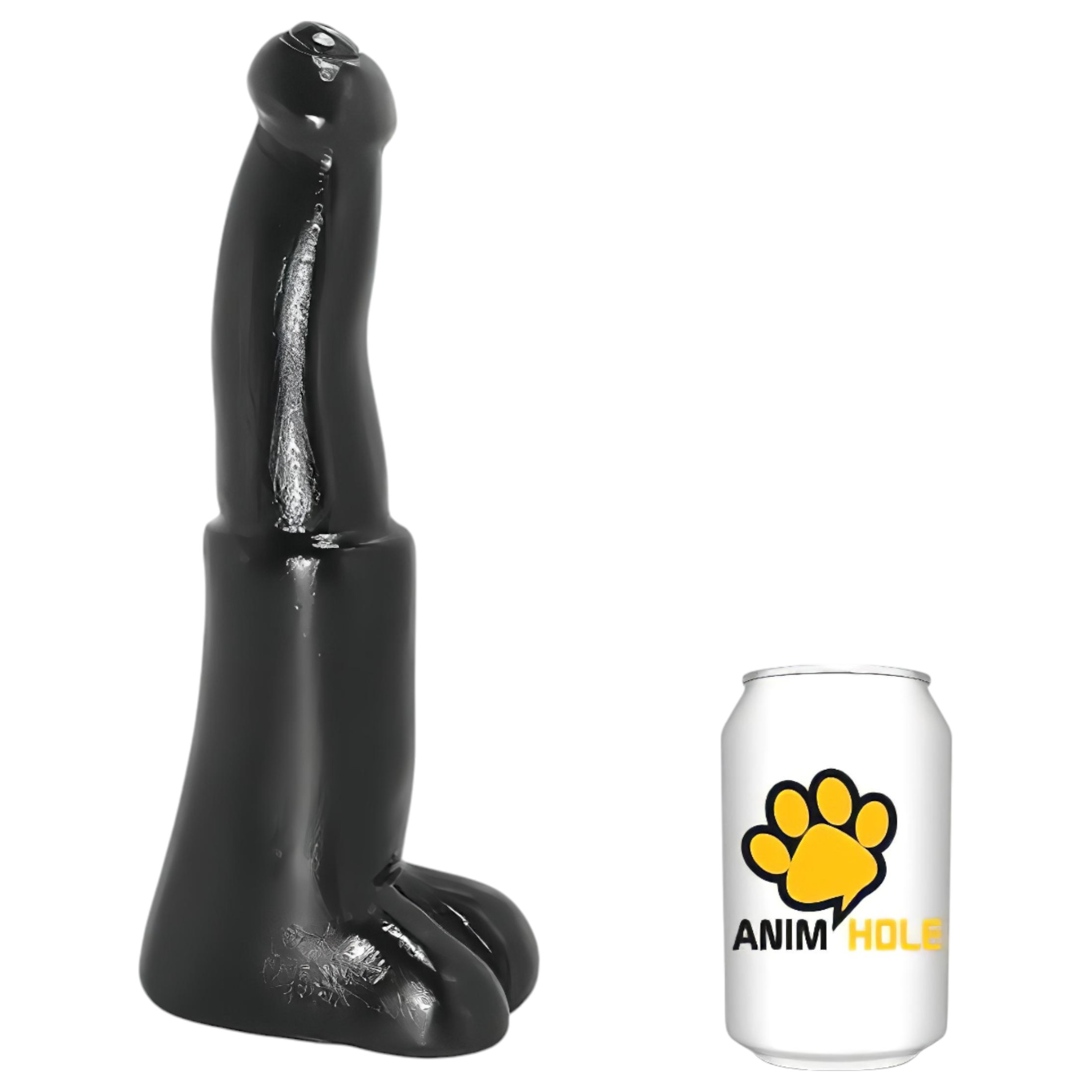 AnimHole Bull – bika pénisz dildó – 25cm (fekete)