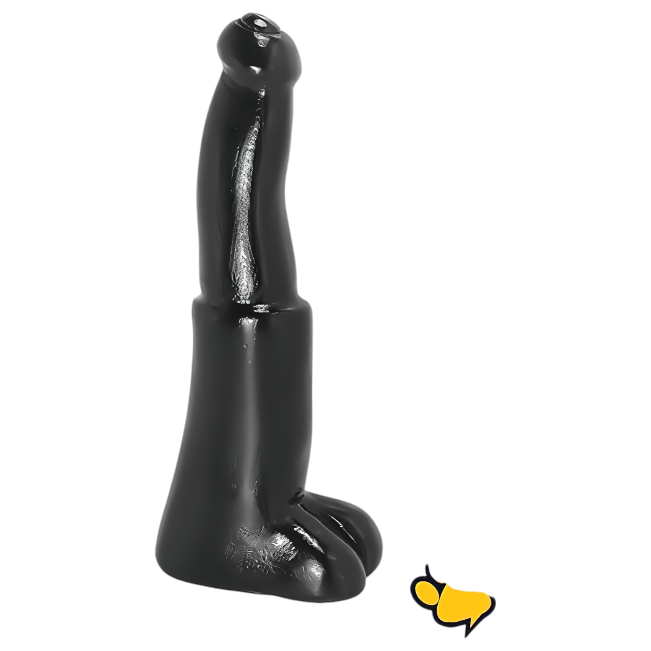 AnimHole Bull – bika pénisz dildó – 25cm (fekete)