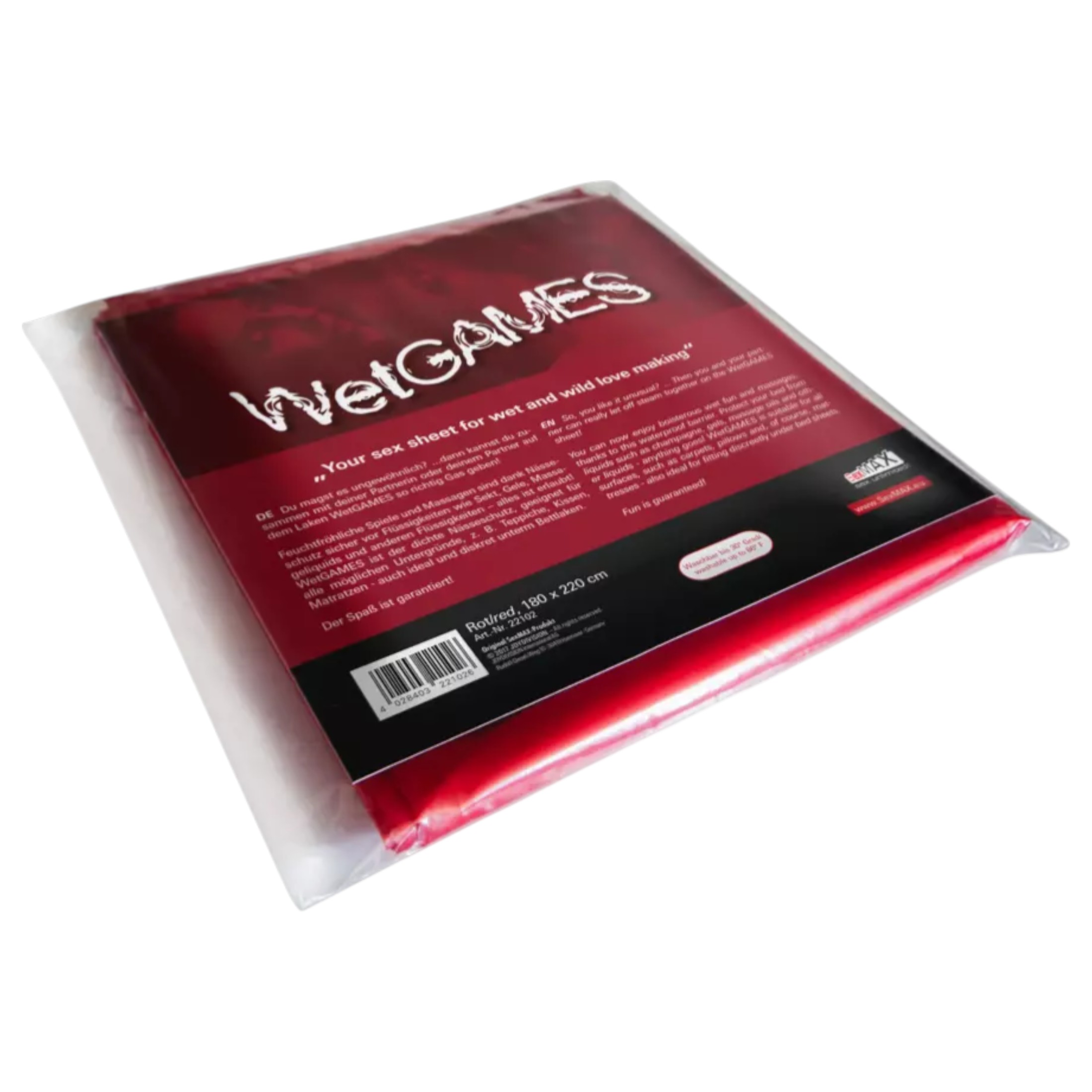 Joydivision WetGames – vízálló szexlepedő – 180×220 (piros)