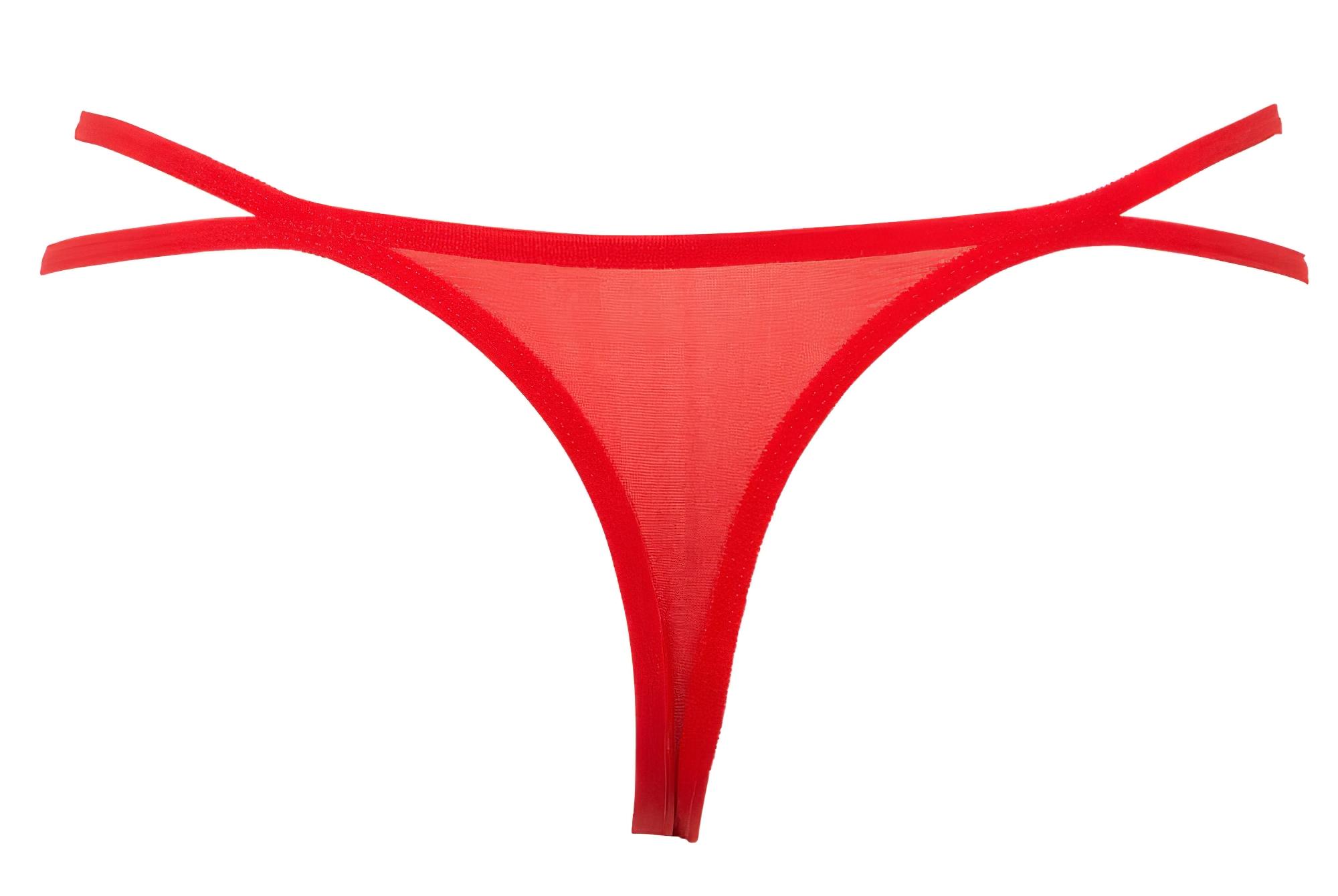 Panty Rose – rózsaszálba rejtett tanga – piros (S-L)