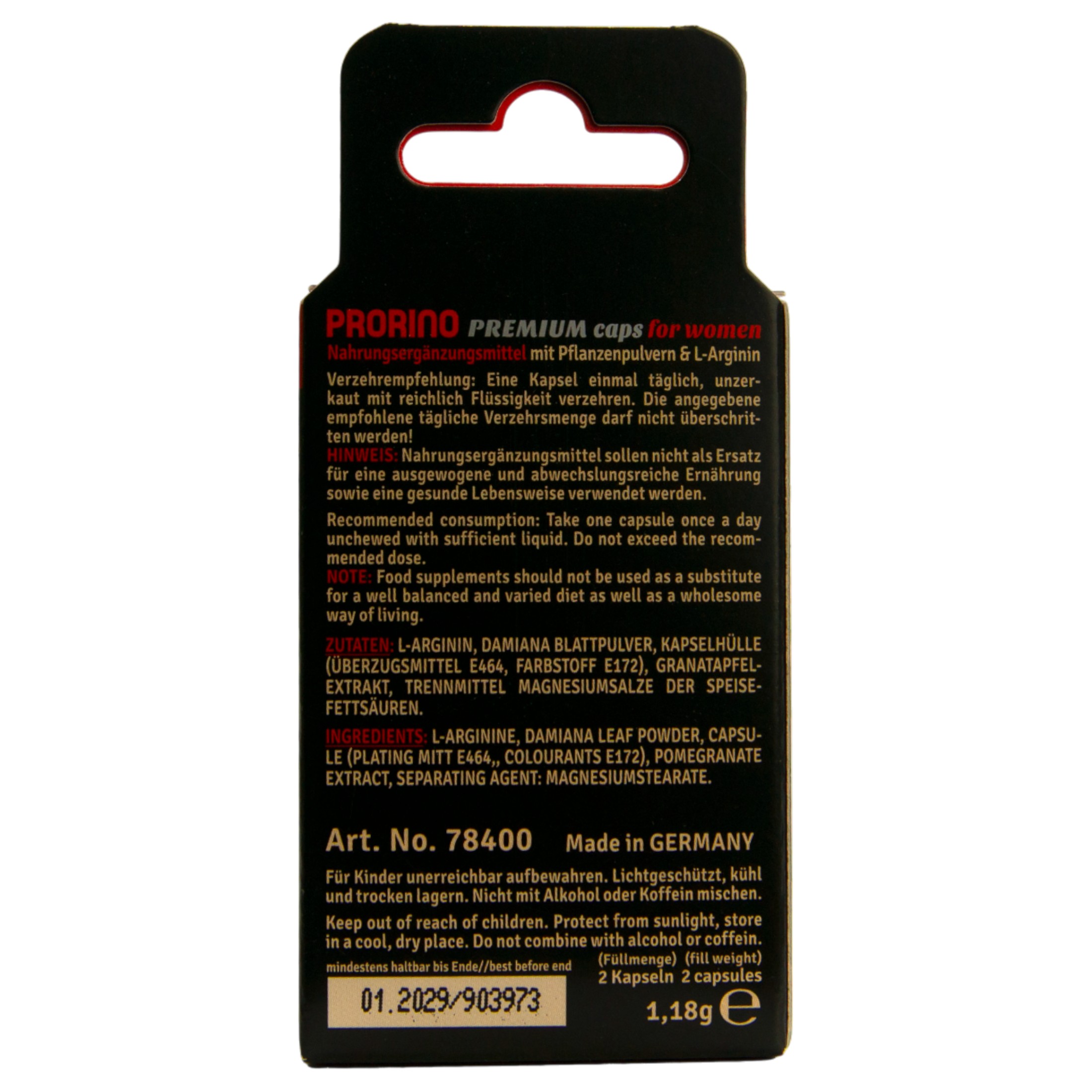 PRORINO – étrend kiegészítő kapszula nőknek (2db)