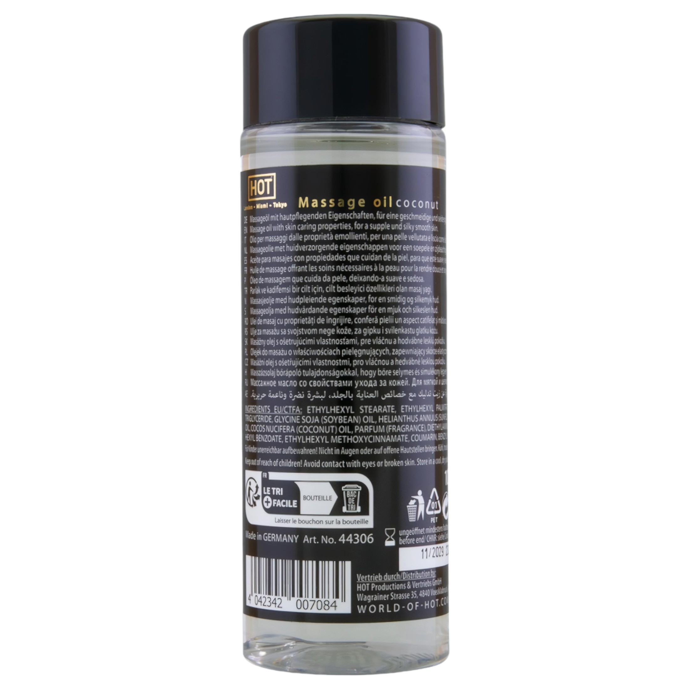 HOT bőrápoló masszázsolaj – kókusz (100ml)