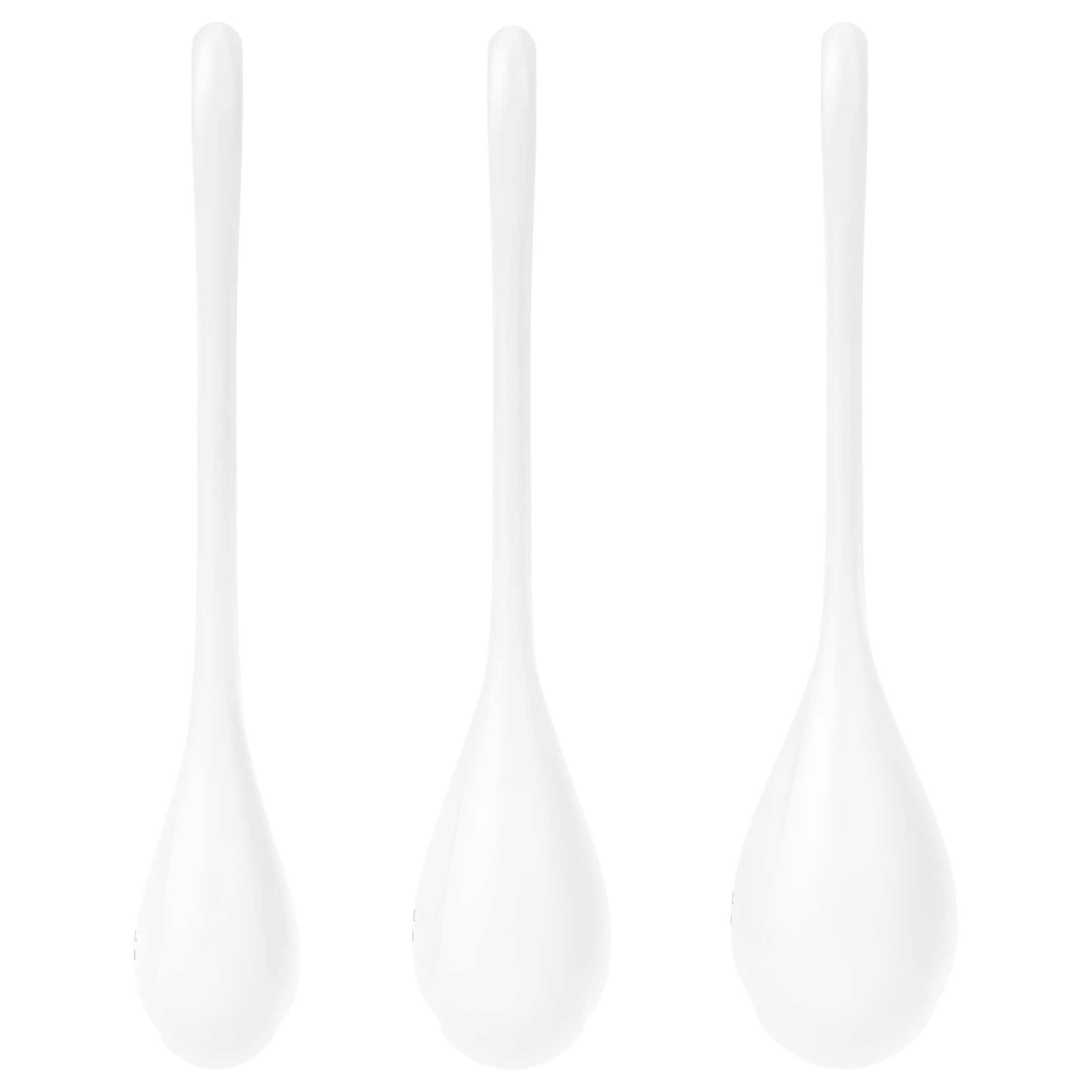 Satisfyer Yoni Power 1 – gésagolyó szett – fehér (3 részes)