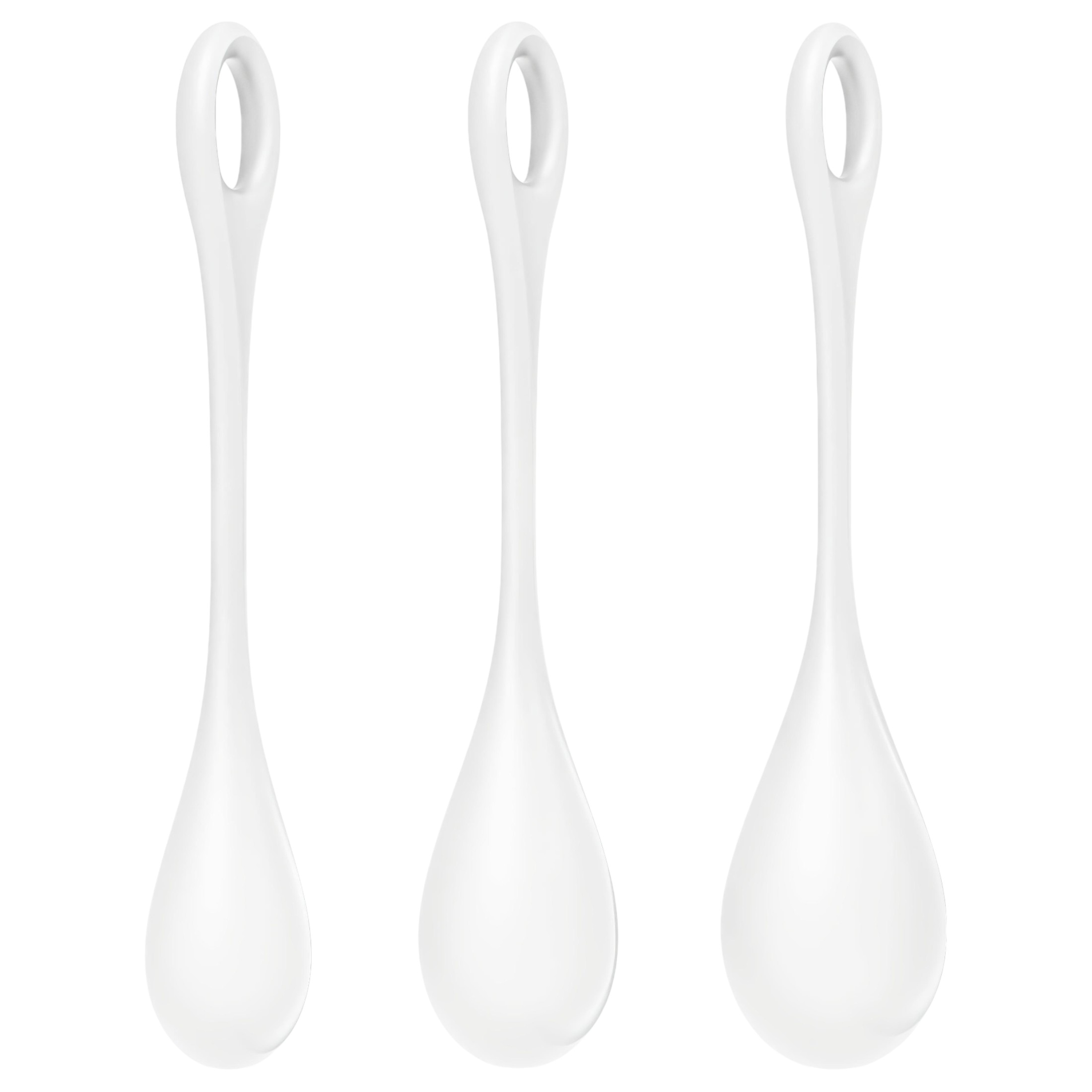 Satisfyer Yoni Power 1 – gésagolyó szett – fehér (3 részes)