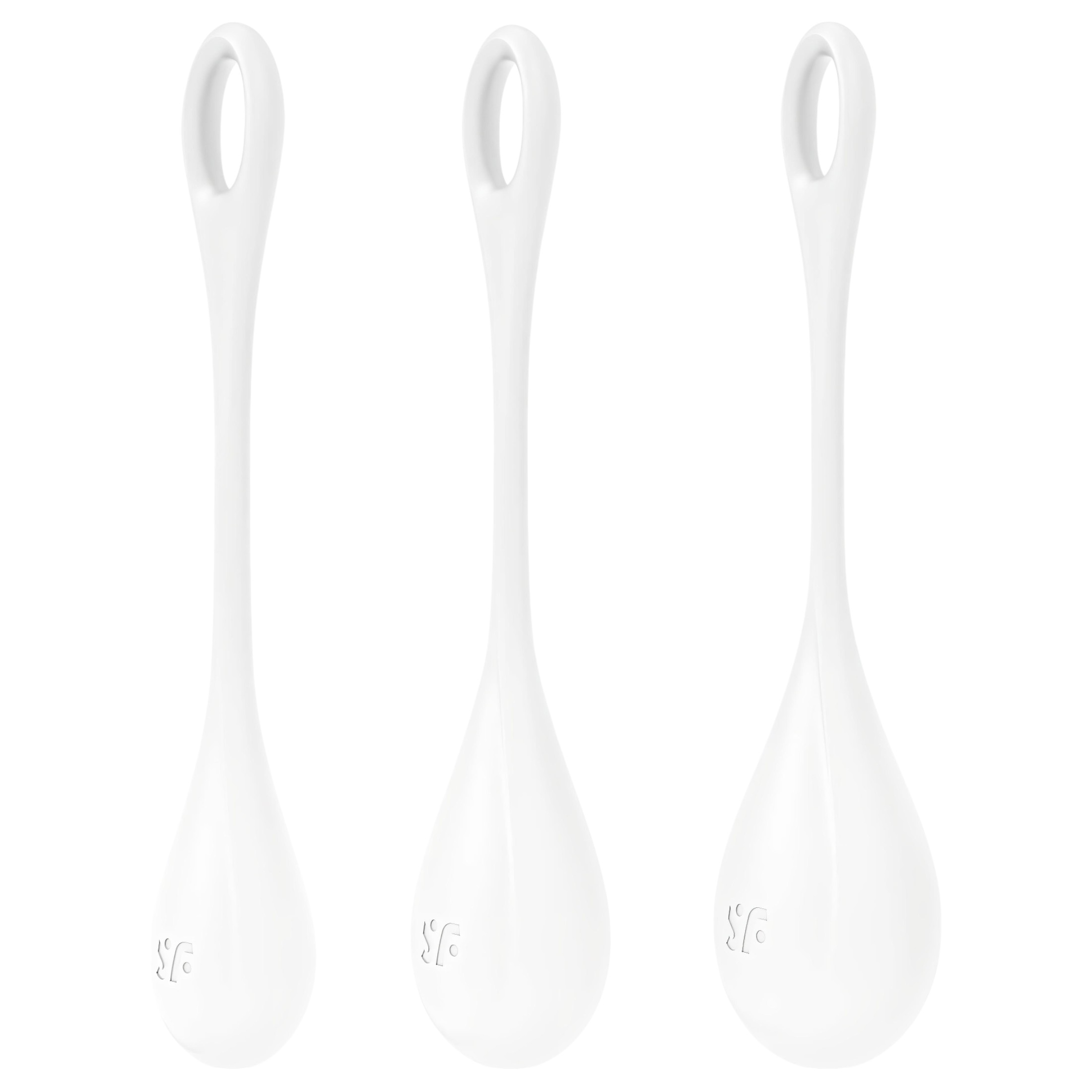 Satisfyer Yoni Power 1 – gésagolyó szett – fehér (3 részes)