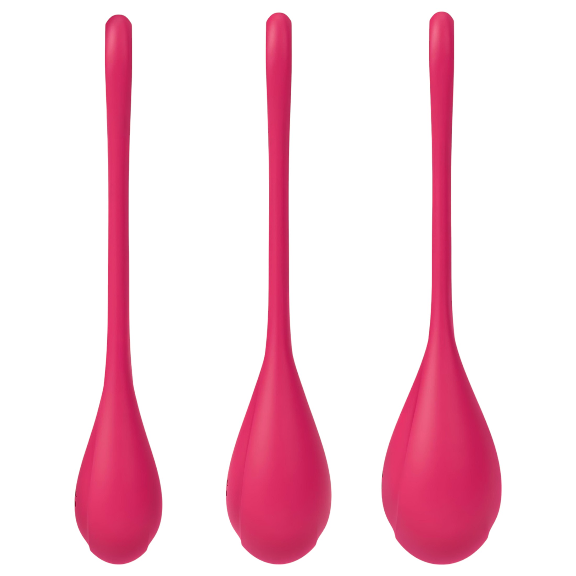 Satisfyer Yoni Power 1 – gésagolyó szett – piros (3 részes)