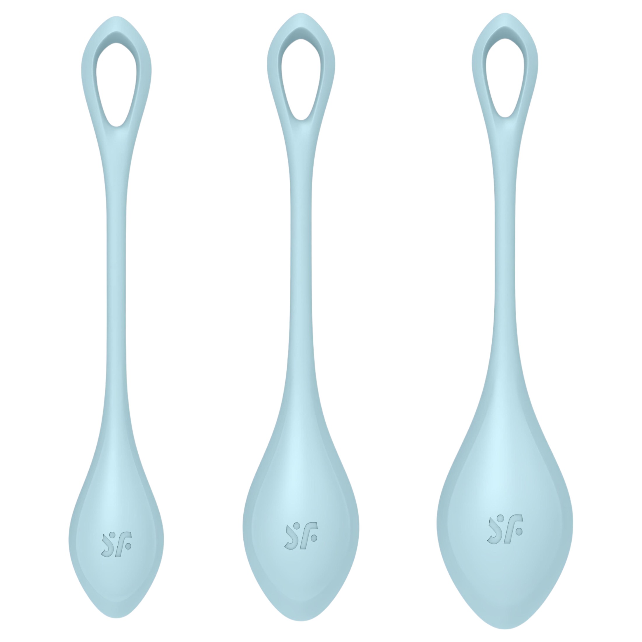 Satisfyer Yoni Power 2 – gésagolyó szett – kék (3 részes)