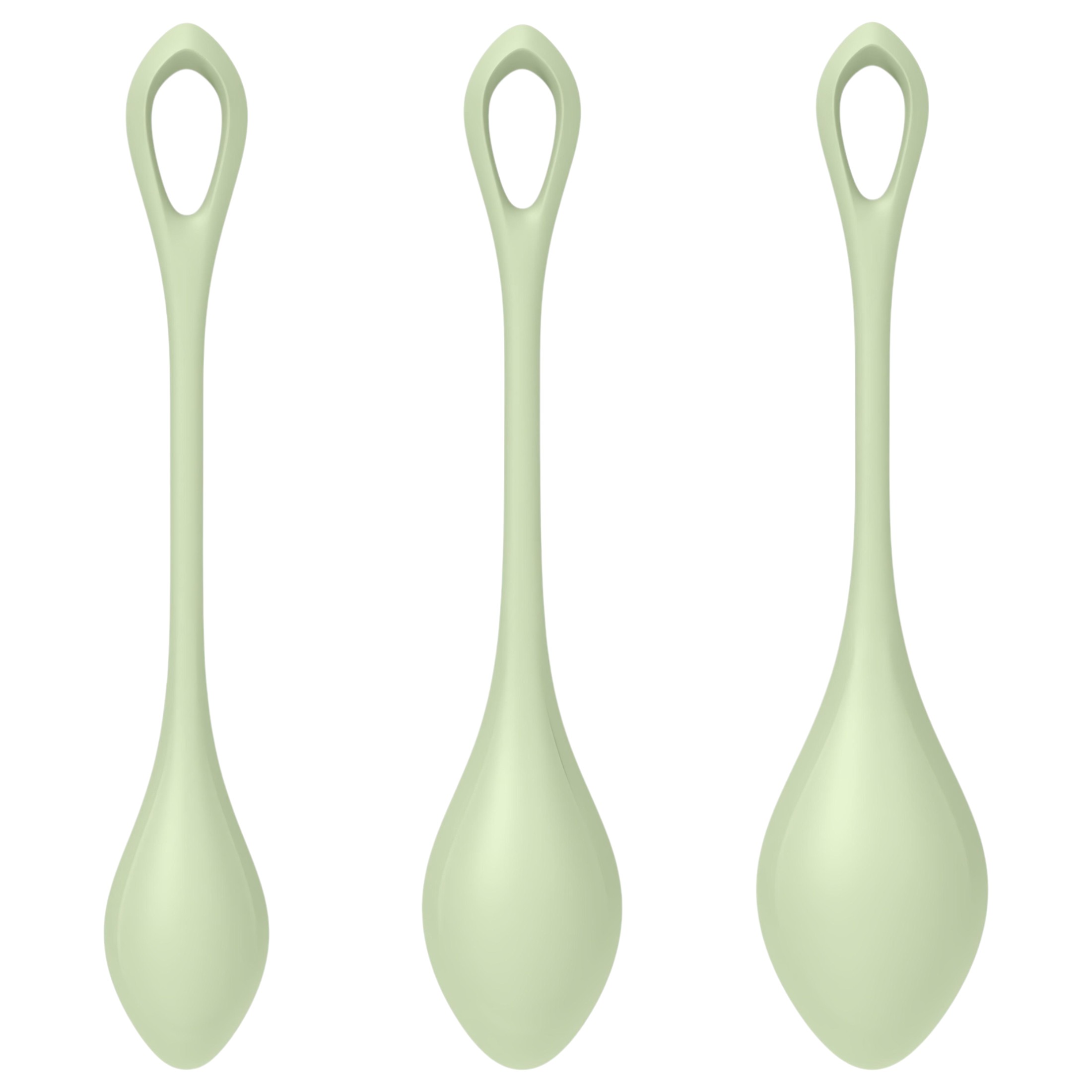 Satisfyer Yoni Power 2 – gésagolyó szett – zöld (3 részes)