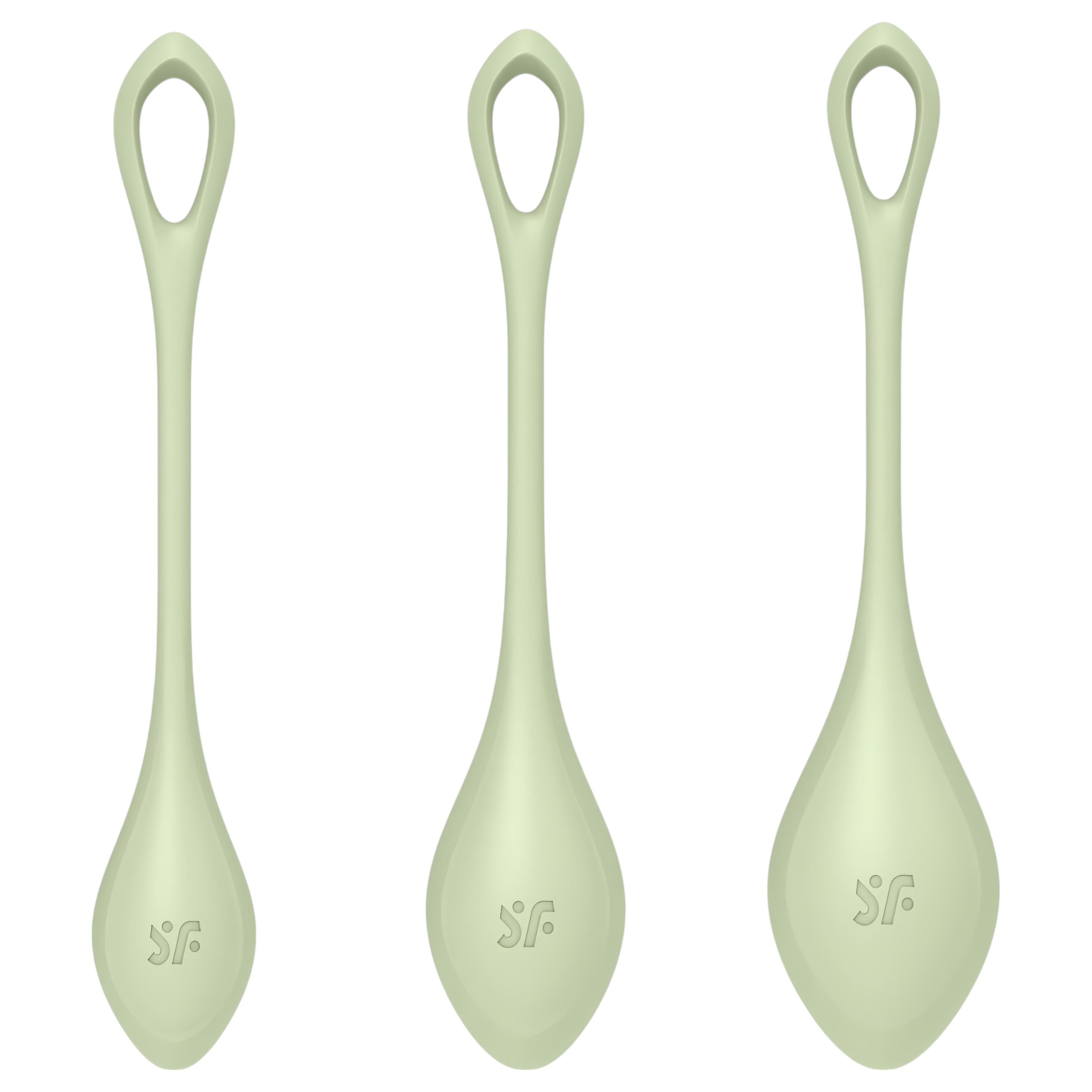 Satisfyer Yoni Power 2 – gésagolyó szett – zöld (3 részes)